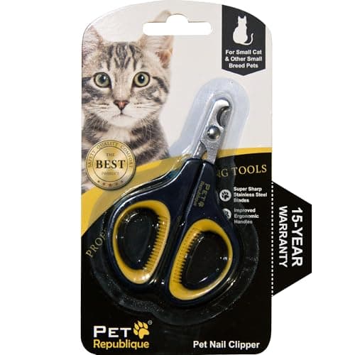 Cat Nail Clippers by Pet Republique – Professional Stainless-Steel Nail Clipper for Cats, Kittens, Hamster, Rabbits, Birds, & Small Breed Animals Claw Trimmer (Black+Yellow) - image 7