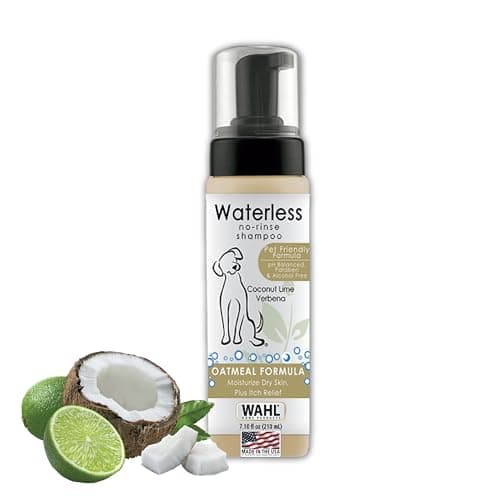 Wahl USA Pet Friendly Waterless No Rinse Shampoo for Animals - Coconut Lime Verbena Scent – Oatmeal Formula Cleans, Conditions, Detangles & Moisturizes Dogs Fur – 7.1 Oz - Model 820015A - image 8
