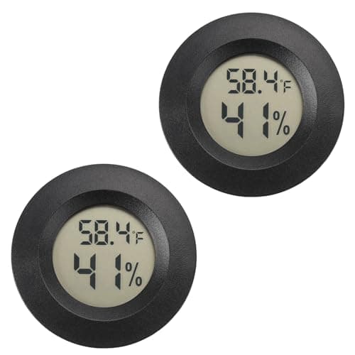 Mini Hygrometer Thermometer Digital Humidity Meter Indoor/Outdoor Humidity Monitor Reptile Thermometer for Greenhouse Garden Cellar Fahrenheit(℉)/ Celsius(℃) 2 Pack - image 8