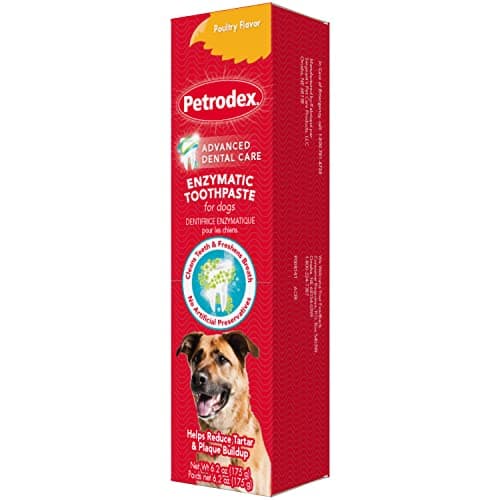 Petrodex Toothpaste for Dogs and Puppies, Cleans Teeth and Fights Bad Breath, Reduces Plaque and Tartar Formation, Enzymatic Toothpaste, Poultry Flavor, 6.2oz - image 6