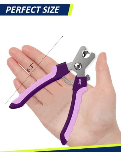 WePet Dog Nail Clippers U10.1, Dog Nail Trimmer Large Breed with Quick Sensor, Razor Sharp Blade Professional Pet Nail Clipper with Safety Guard and Nail File, Purple - image 5