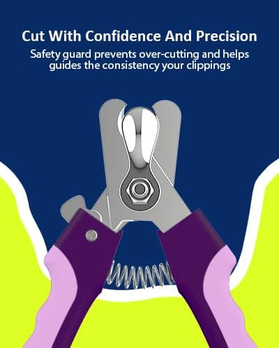 WePet Dog Nail Clippers U10.1, Dog Nail Trimmer Large Breed with Quick Sensor, Razor Sharp Blade Professional Pet Nail Clipper with Safety Guard and Nail File, Purple - image 4