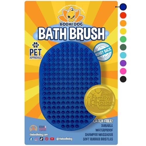 Bodhi Dog Shampoo Brush - Pet Grooming & Bath Supplies for Dogs and Cats - Bath Brush for Long & Short Hair - Premium Scrubber for Shower, Bathing & Massage (One Pack, Blue) - image 8