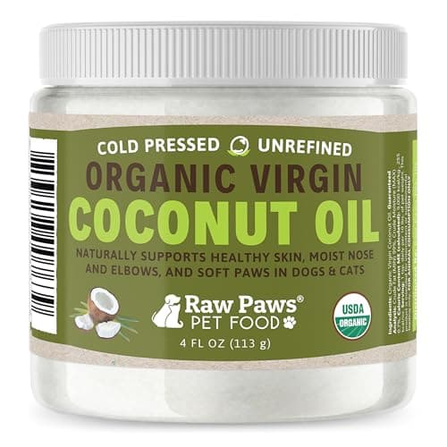 Raw Paws Virgin Organic Coconut Oil for Dogs & Cats, 4-oz - Treatment for Itchy Skin, Dry Nose, Paws - Hot Spot Lotion - Natural Hairball Remedy for Cats - image 7