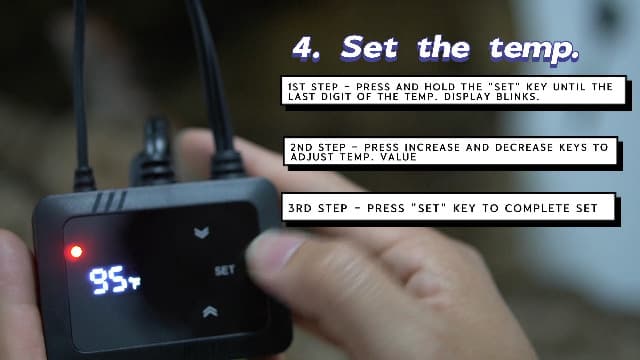 Reptile Dimming Thermostat, Heat Lamp Temperature Controller, Reptile Terrarium PID Digital Thermostat, Heating Controller for Basking Spot Heat Bulbs and Ceramic Heat Emitter - image 8