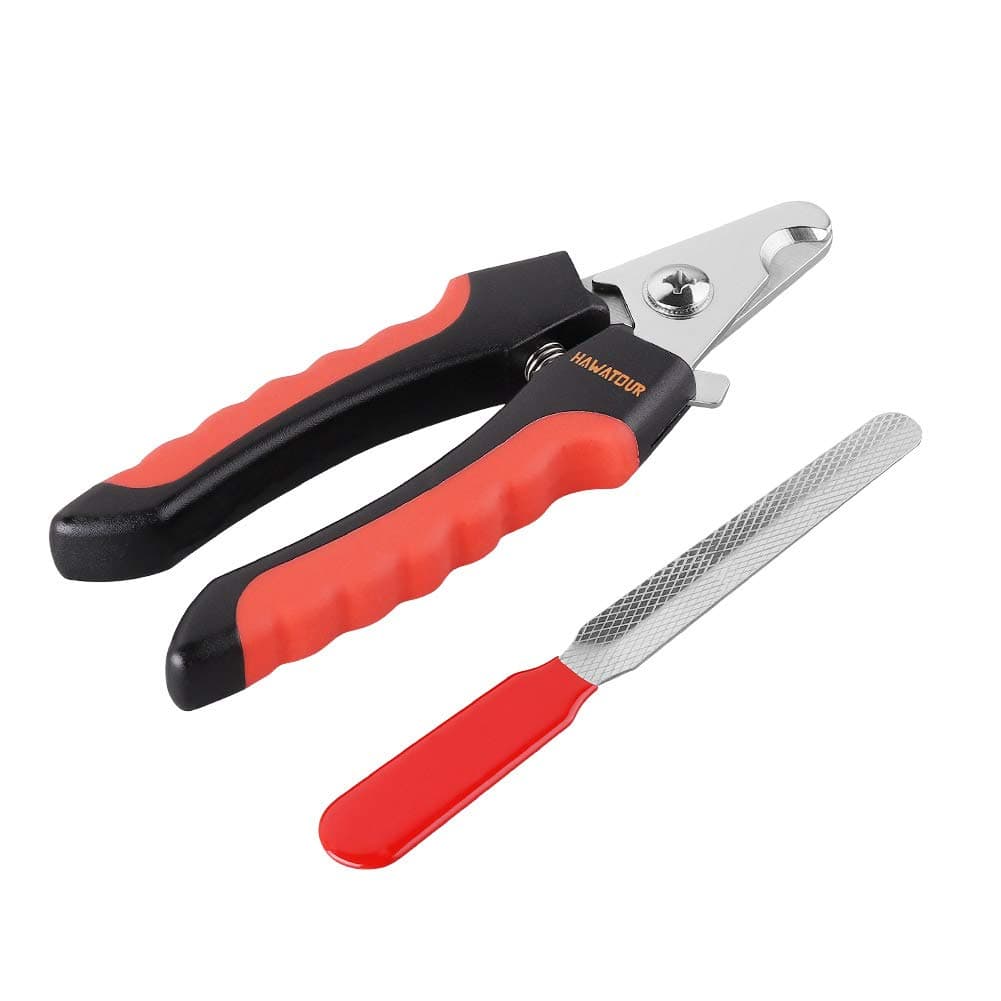 HAWATOUR Dog Nail Clippers, Classic Dog Nail Trimmers with Safety Guard to Avoid Over Cutting, Razor Sharp Blade with Nail File for Pets Large Dogs, Red - image 6