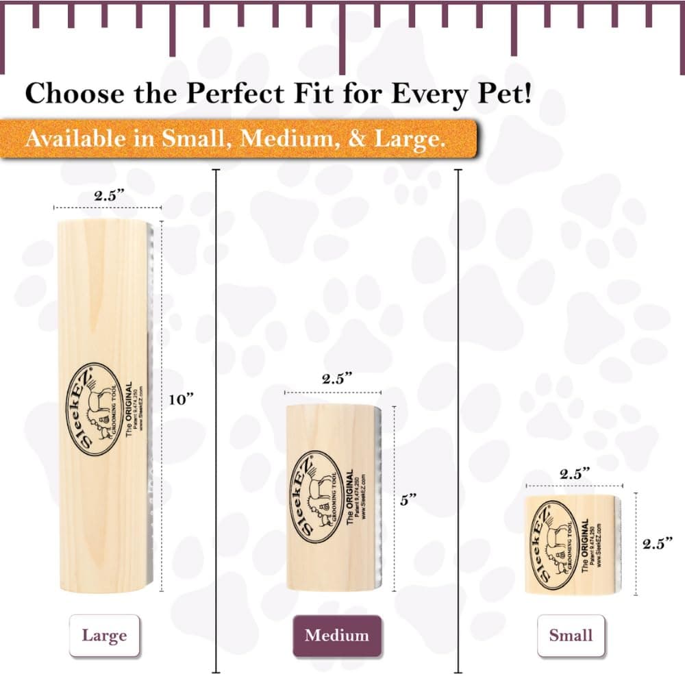 SleekEZ Dog Brush for Shedding & Dog Grooming Supplies | Pet Hair Removal Tool | Great For All Fur Types | For Short, Medium, & Long Hair Pets | Reduces Shedding by 95% | Made in USA | 5 inch - image 6