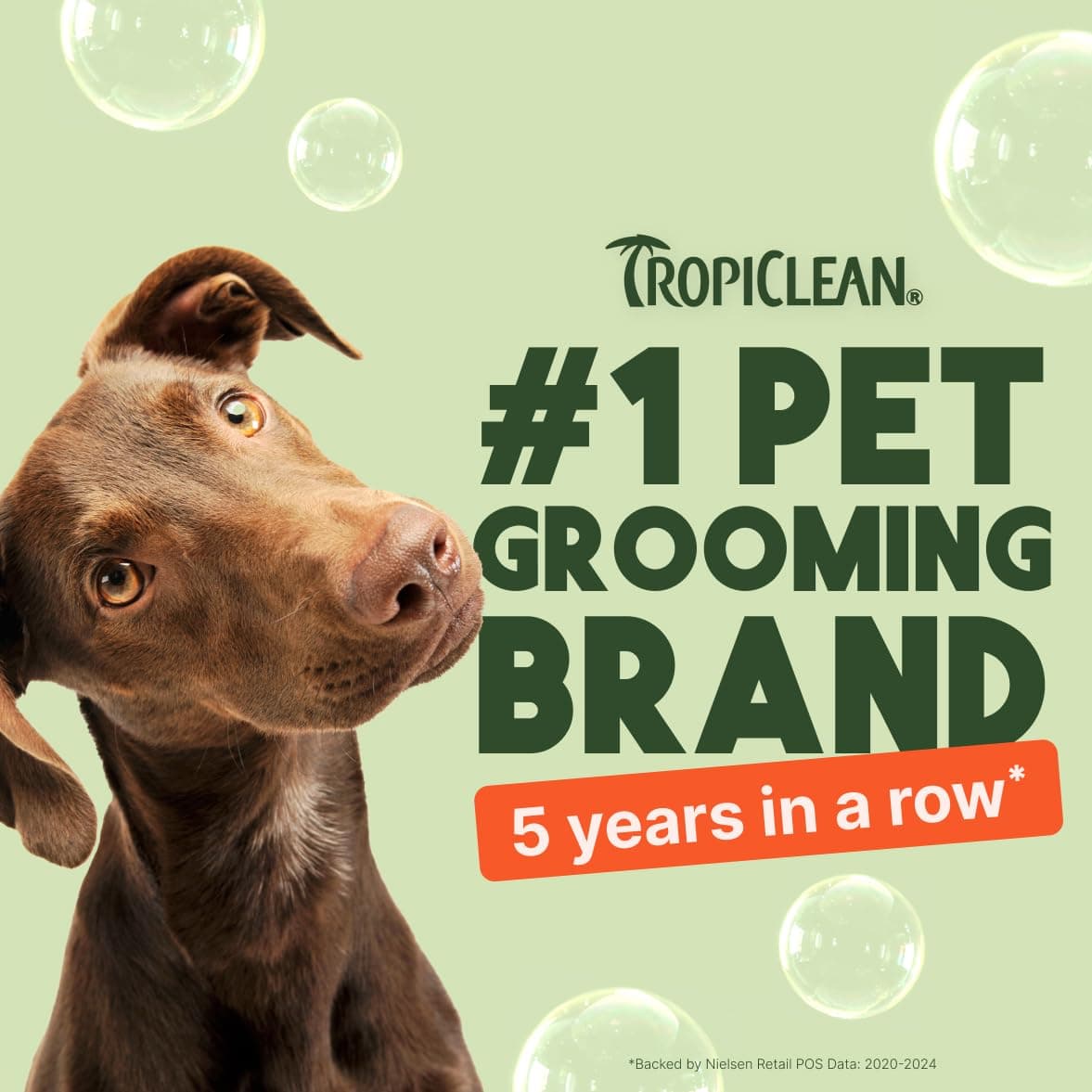 TropiClean 2-in-1 Dog Shampoo and Conditioner, Moisturizing Dog Detangler, Puppy Safe, Made in the USA, Papaya Scent, Cat & Kitten Safe, 20oz. - image 3