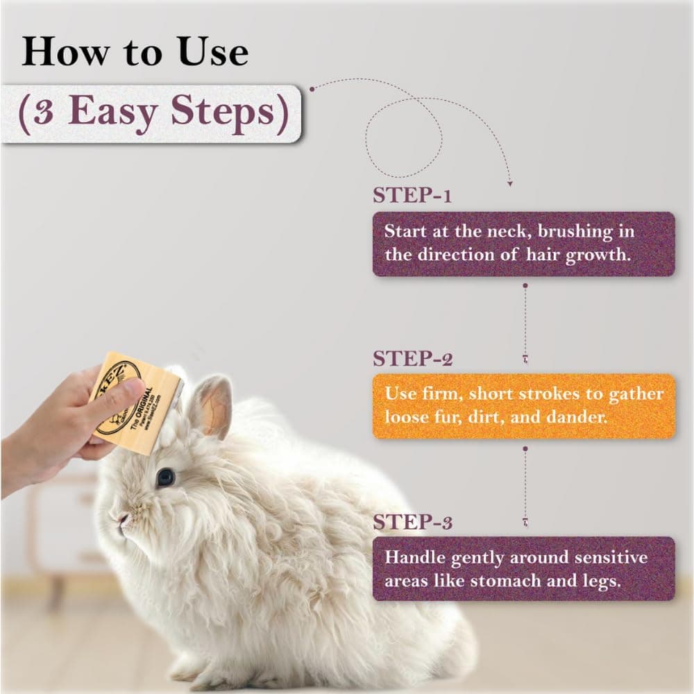SleekEZ Cat Brush for Shedding & Cat Brushes for Indoor Cats | Pet Brush for Cats | Grooming Tool | Works for Short & Long Haired Pets | Great for All Fur Types | Made in USA | 2.5 inch - image 4