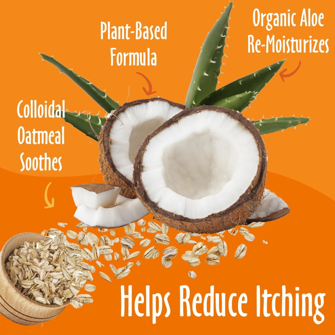 earthbath, Oatmeal & Aloe Dog Shampoo - Oatmeal Shampoo for Dogs, Itchy, Dry Skin Relief, Dog Wash, Made in USA, Cruelty Free Pet Shampoos - Vanilla & Almond, 16 Oz (1 Pack) - image 2