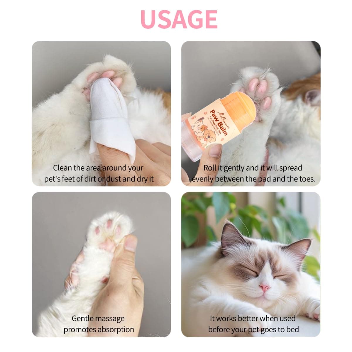 Dog Paw&Nose Balm Lick Safe1.4oz(40g),All-Natural Ingredients Pets Paw Wax,Healing Moisturizer with Coconut Oil&Honey,for Dry Cracked Dog & Cat Paws,Nose & Elbows, Horse Hoof, Joint Care - image 7