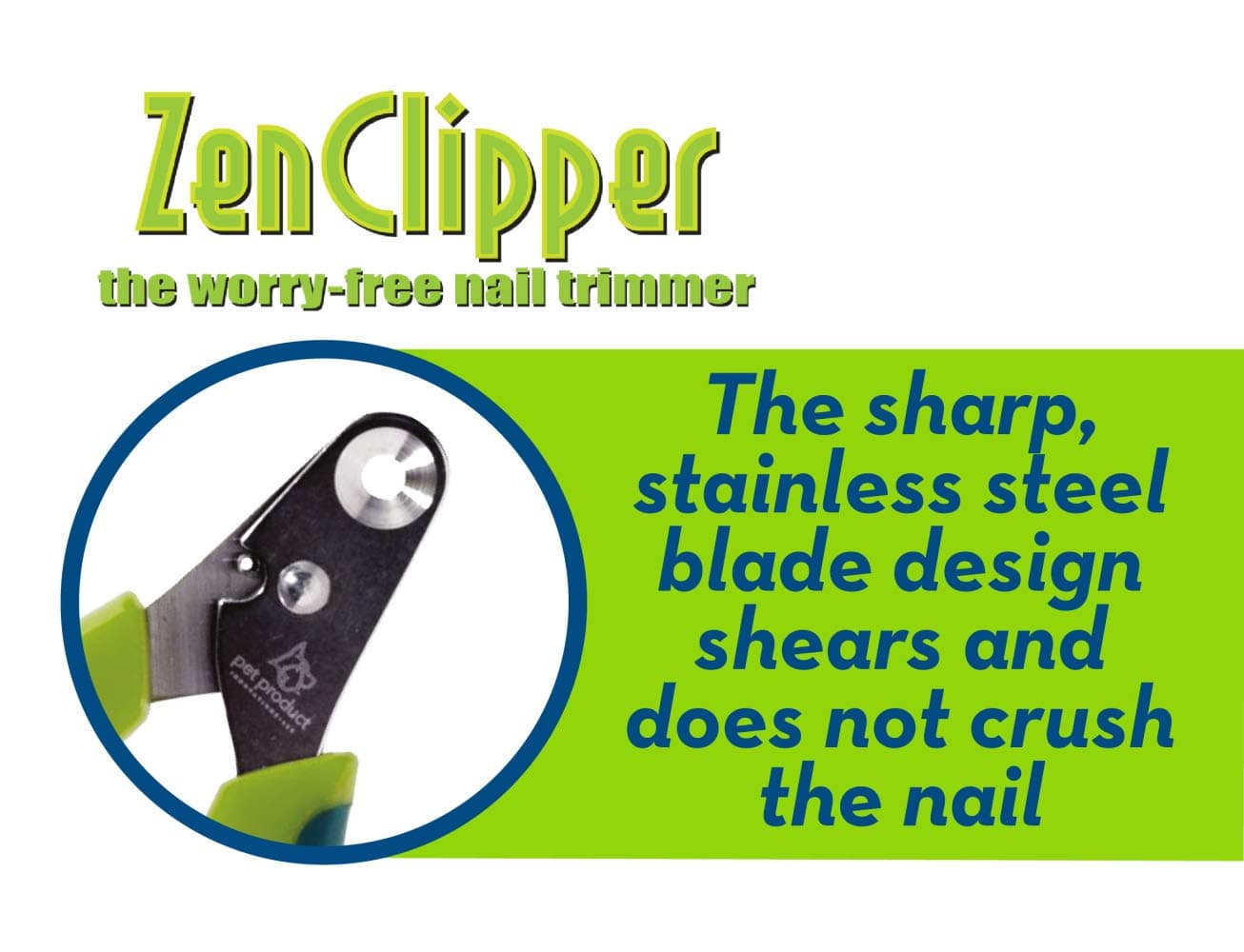 Zen Clipper Pet Nail Clipper for Dogs – Dog Nail Trimmer for Safer Pet Grooming Care - Clean, Quiet, and Easy-to-Use Stainless Steel Claw Trimmer - (4mm Hole) - image 5