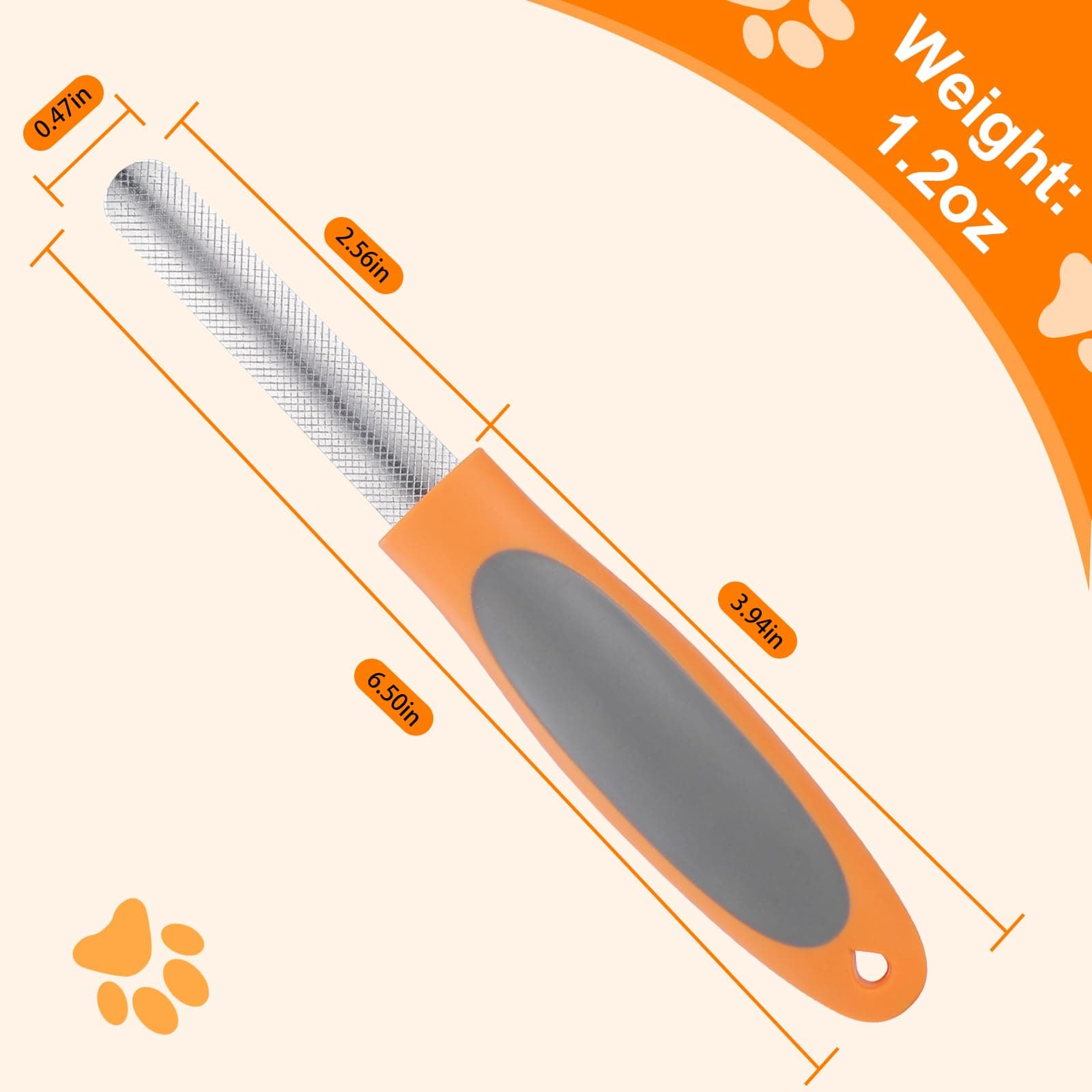 Dog Nail File, Pet Nail Filer for Smooth and Shape All Toenail Types, Polish Off Rough Edges, Remove Burs for Outdoor & Indoor Dog, Cat, Puppy, Kitten, Bird, Durable Metal Nail Grooming Tool - image 6