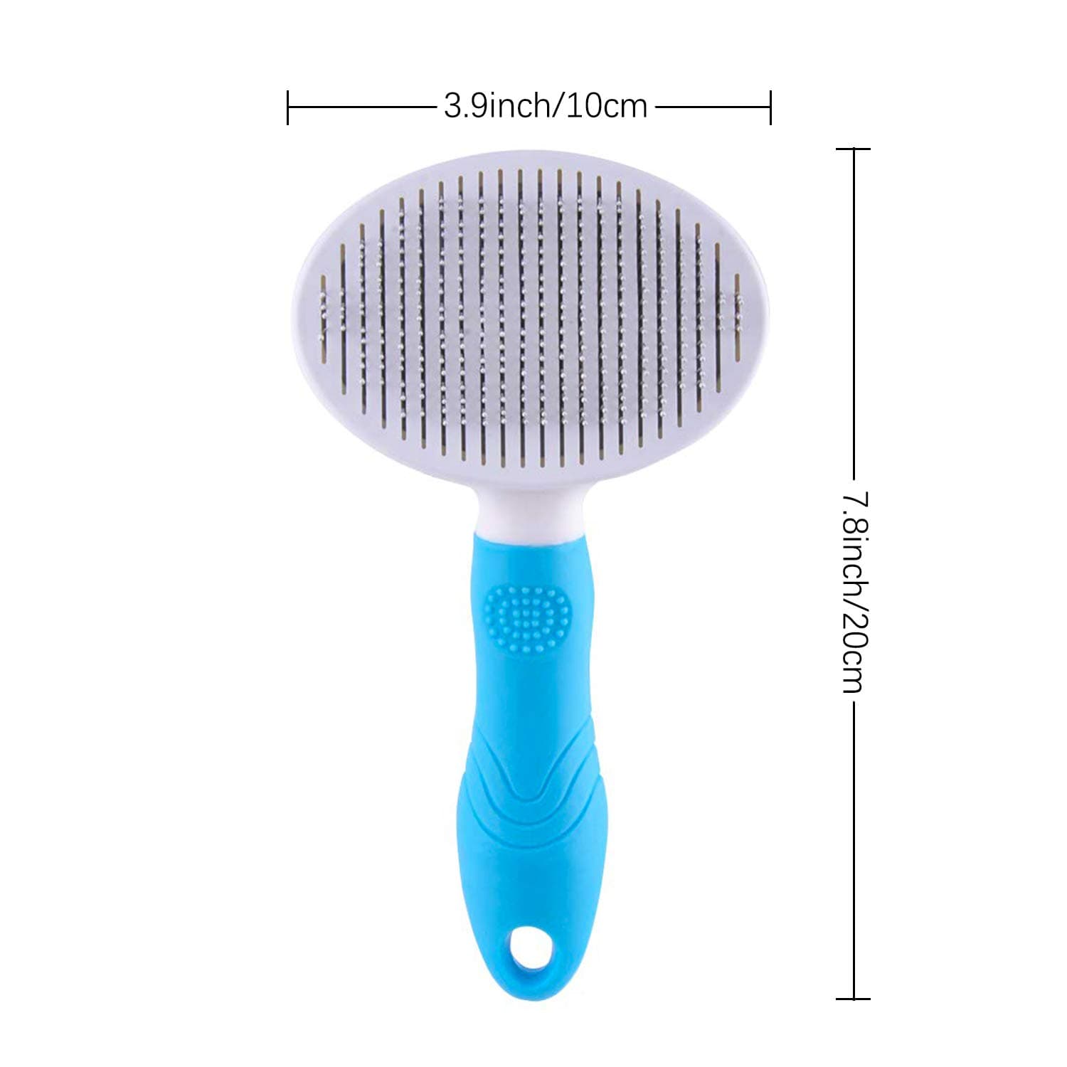 Self Cleaning Slicker Brush - Cat Brush Skin-Friendly Deshedding Grooming Massaging Tool for Long & Short Haired Pets, Cat Hair Brushes Easy Removes Undercoat for Dogs Cats Rabbits - UPGRADED, Blue - image 3