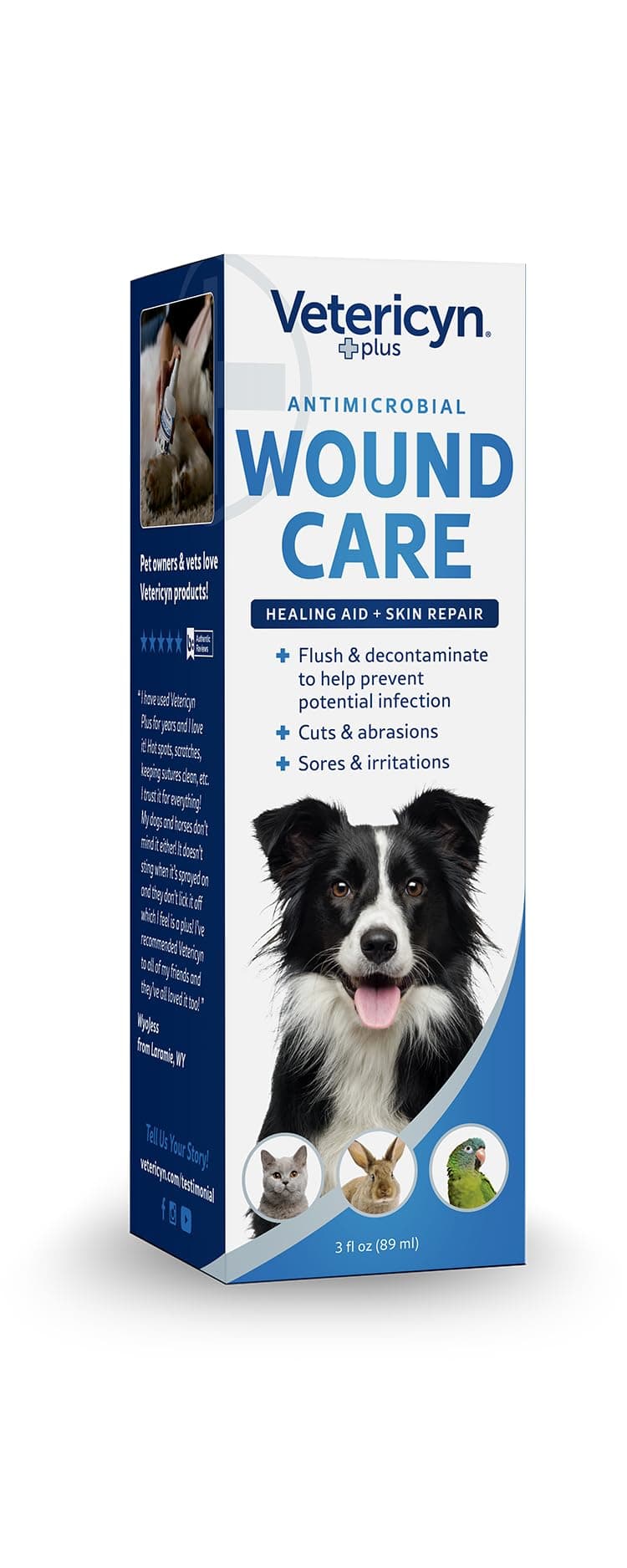 Vetericyn Plus Dog Wound Care Spray | Healing Aid and Skin Repair, Clean Wounds, Relieve Dog Skin Allergies, Safe for All Animals. 3 ounces - image 4