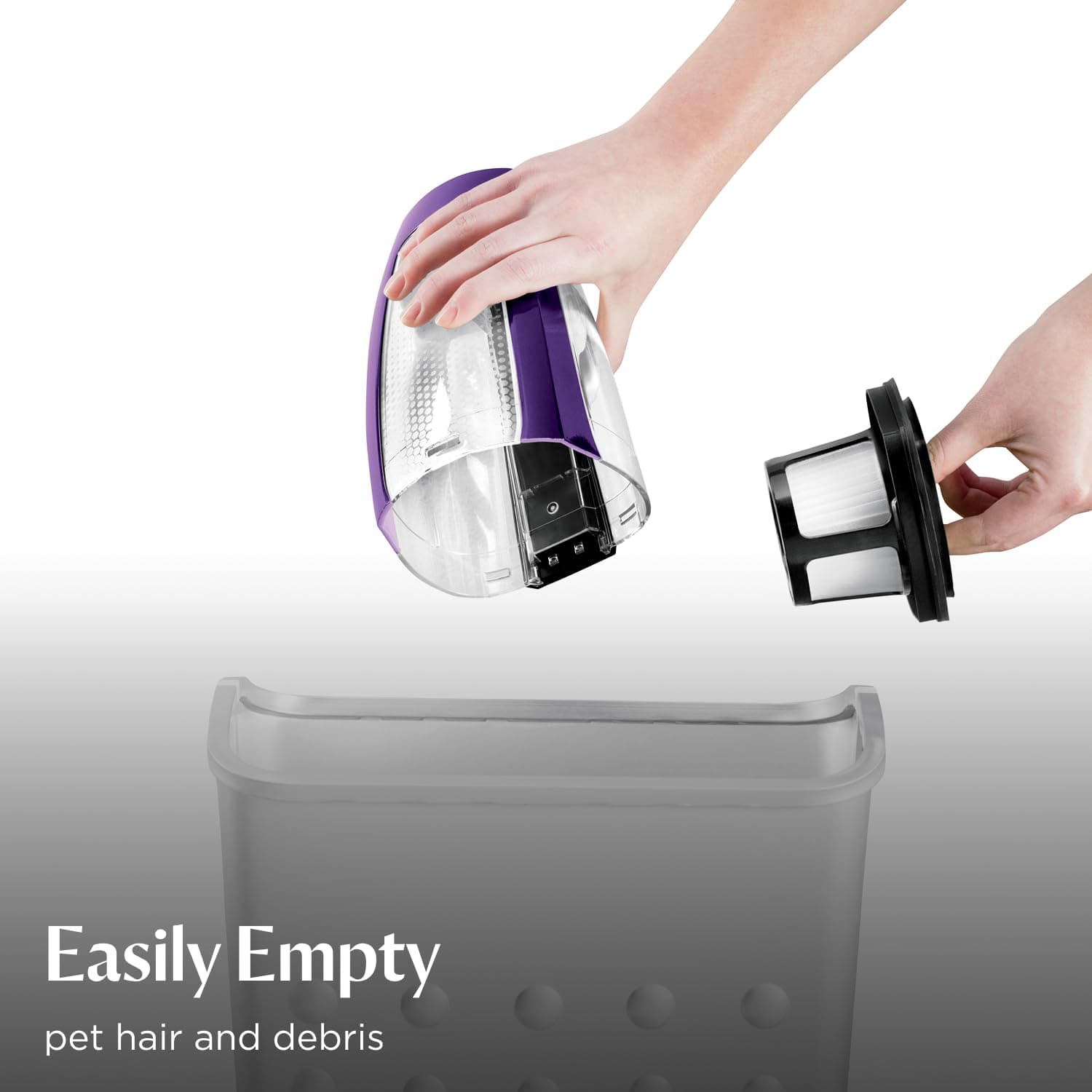 Bissell Pet Hair Eraser Cordless Hand Vacuum, Lithium Ion, Home, Auto, and Pet Vacuum, Easy-Empty Dirt Bin, Upholstery Tool, Brush Tool, and Crevice Tool Included, 2390A - image 5