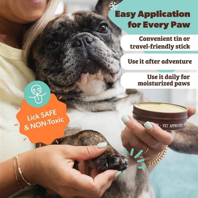 Natural Dog Company Paw Soother Balm & Wax - Dog Paw Balm & Moisturizer for Dry, Cracked Paw Pads, Helps Moisturize & Condition Winter-Worn Paws, Coconut Oil & Calendula, Daily Paw Care, 1 oz Tin - image 2