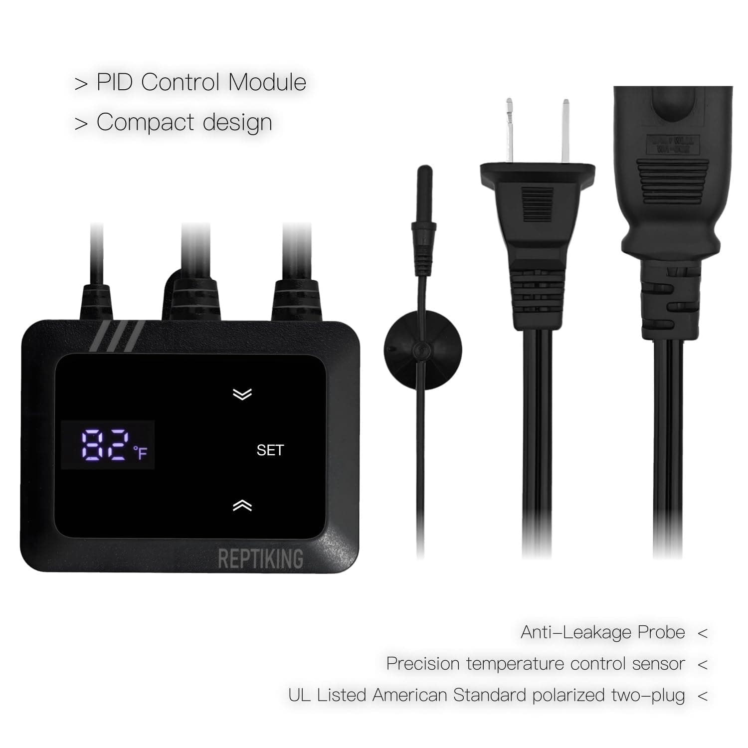 Reptile Dimming Thermostat, Heat Lamp Temperature Controller, Reptile Terrarium PID Digital Thermostat, Heating Controller for Basking Spot Heat Bulbs and Ceramic Heat Emitter - image 2