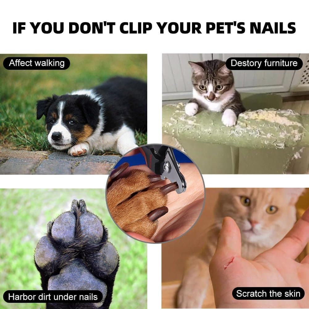 HAWATOUR Dog Nail Clippers, Classic Dog Nail Trimmers with Safety Guard to Avoid Over Cutting, Razor Sharp Blade with Nail File for Pets Large Dogs, Red - image 5