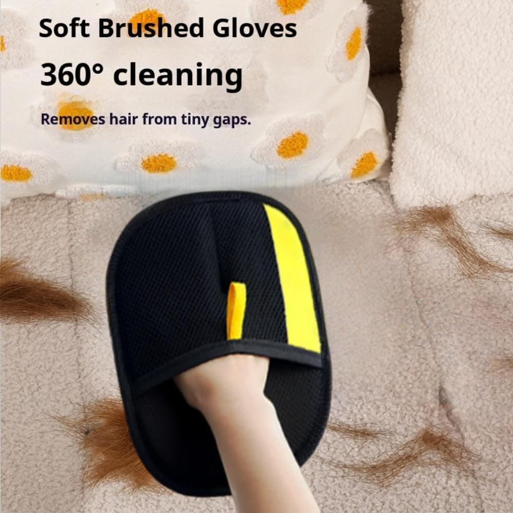 Cat Hair Remover Furniture,Electrostatic Pure Path Pet Dog Hair Remover Glove for Dogs Cats,Reusable & Washable Yomi Pet Hair Removal Gloves for Furniture Clothes, Couch, Carpet, Car Seat, Bed - image 4