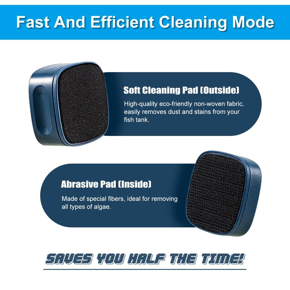 Aquarium Mini Magnetic Scrubber Scraper Small Fish Tank Cleaner Nano Glass Aquarium Cleaning Tools with Super Strong Magnet - image 3