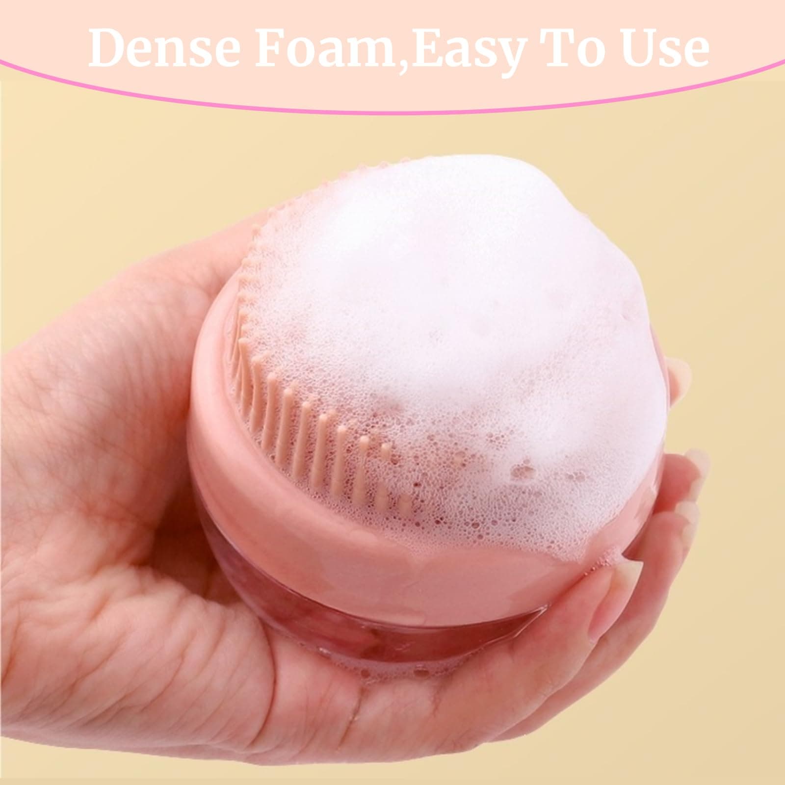 Dog Bath Scrubber Brush, 2Pcs Pet Dog Grooming Massage Shampoo Bath Brush with Soap and Shampoo Dispenser Soft Silicone Bristle for Long Short Haired Dogs Cats Shower-Pink - image 7