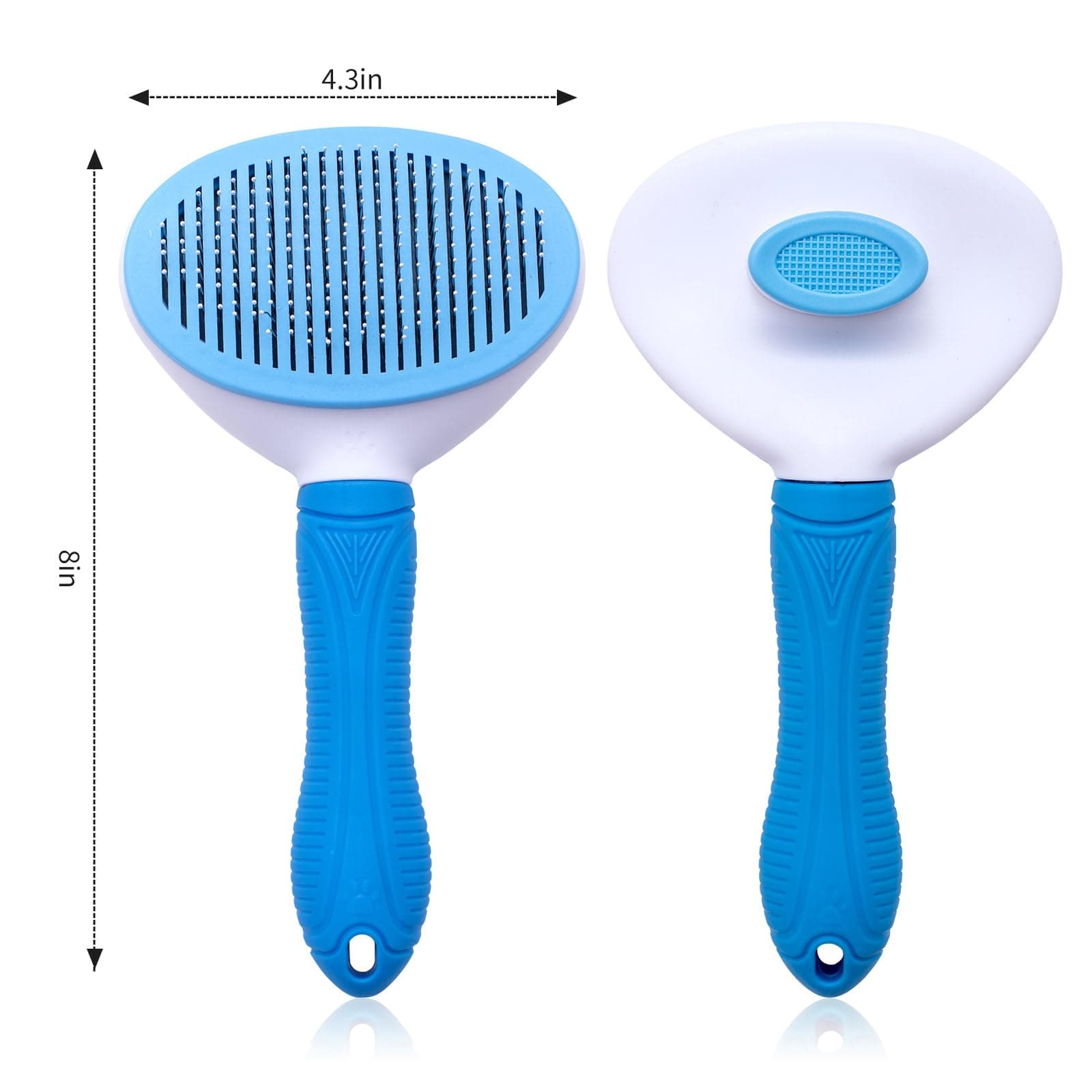 Self Cleaning Slicker Brush for Pet Grooming - Removes Loose Undercoat and Sheds, Suitable for Long and Short Hair Cats and Dogs, with Massaging Bristles - image 7