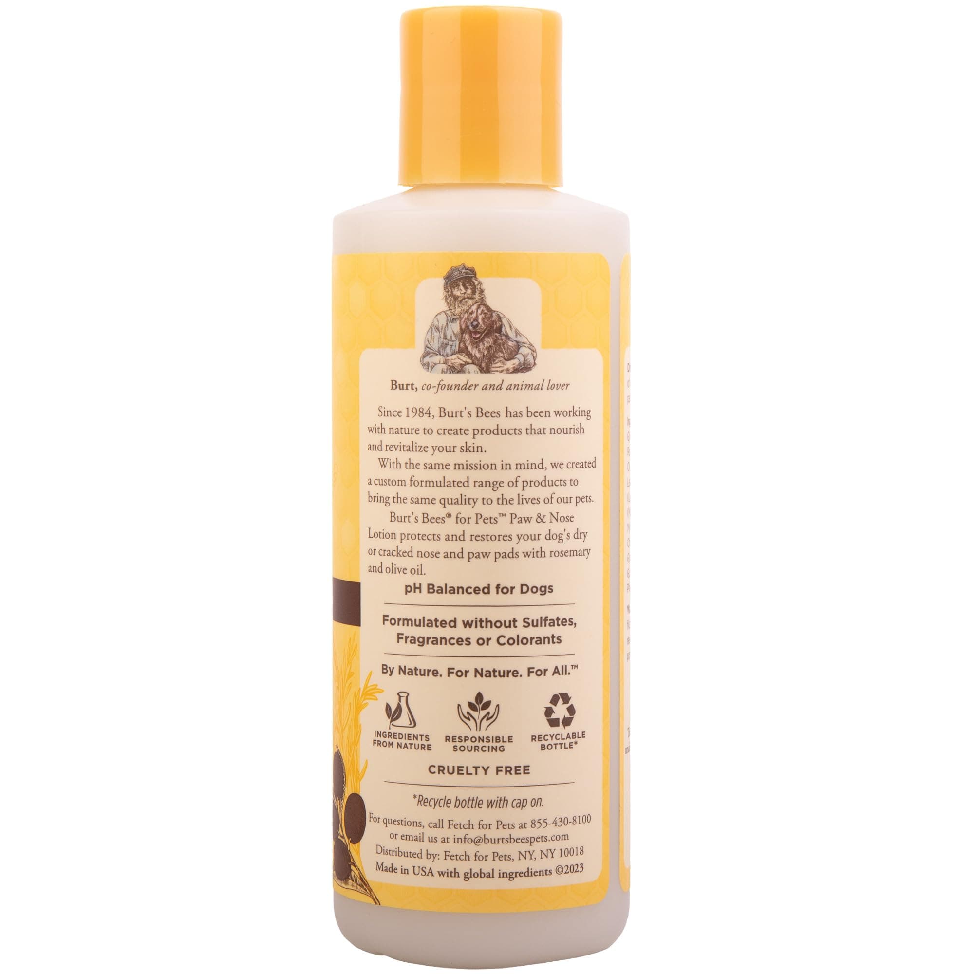 Burt's Bees for Pets Dog Lotion for Paw and Nose with Rosemary and Olive Oil - Soothing Dog Paw Balm Moisturizer for Cracked Pads & Dry Skin, Snout Soother for Dogs, Nose Butter for Dogs, 4 Fl Oz - image 2