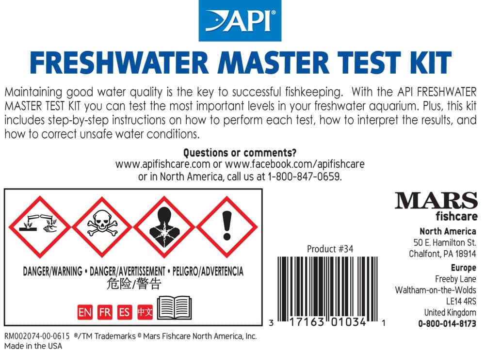 API FRESHWATER MASTER TEST KIT 800-Test Freshwater Aquarium Water Master Test Kit, White, Single, Multi-colored - image 2