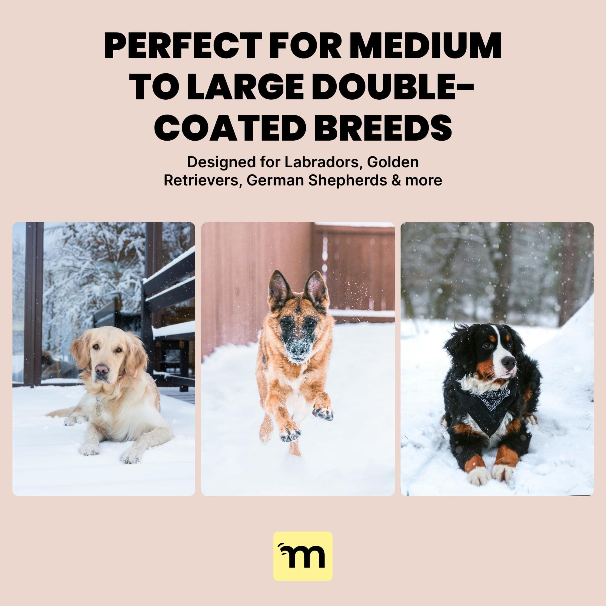 MalsiPree Dog Brush for Shedding - Large, Blue, 2-in-1 - Deshedding Dog Grooming Brush & Undercoat Rake with Dematting Comb for medium to Large Double Coated - image 6