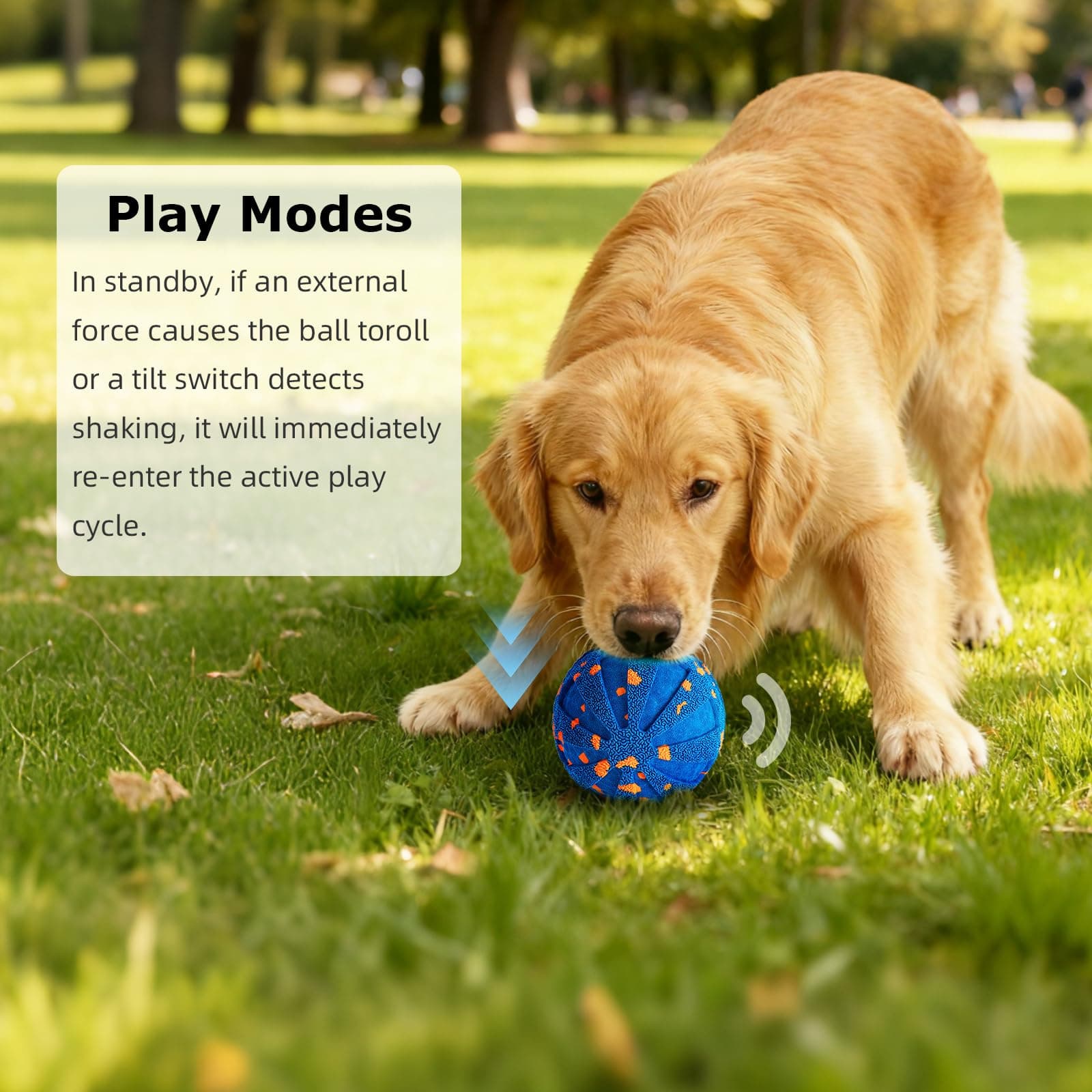 Interactive Dog Toys Ball, 3 Play Modes with Colorful Lights, Automatic Moving, Bouncing, E-TPU Material, Suitable for Large and Medium-Sized Dogs, Used for Boredom Relief and Daily Training - image 5