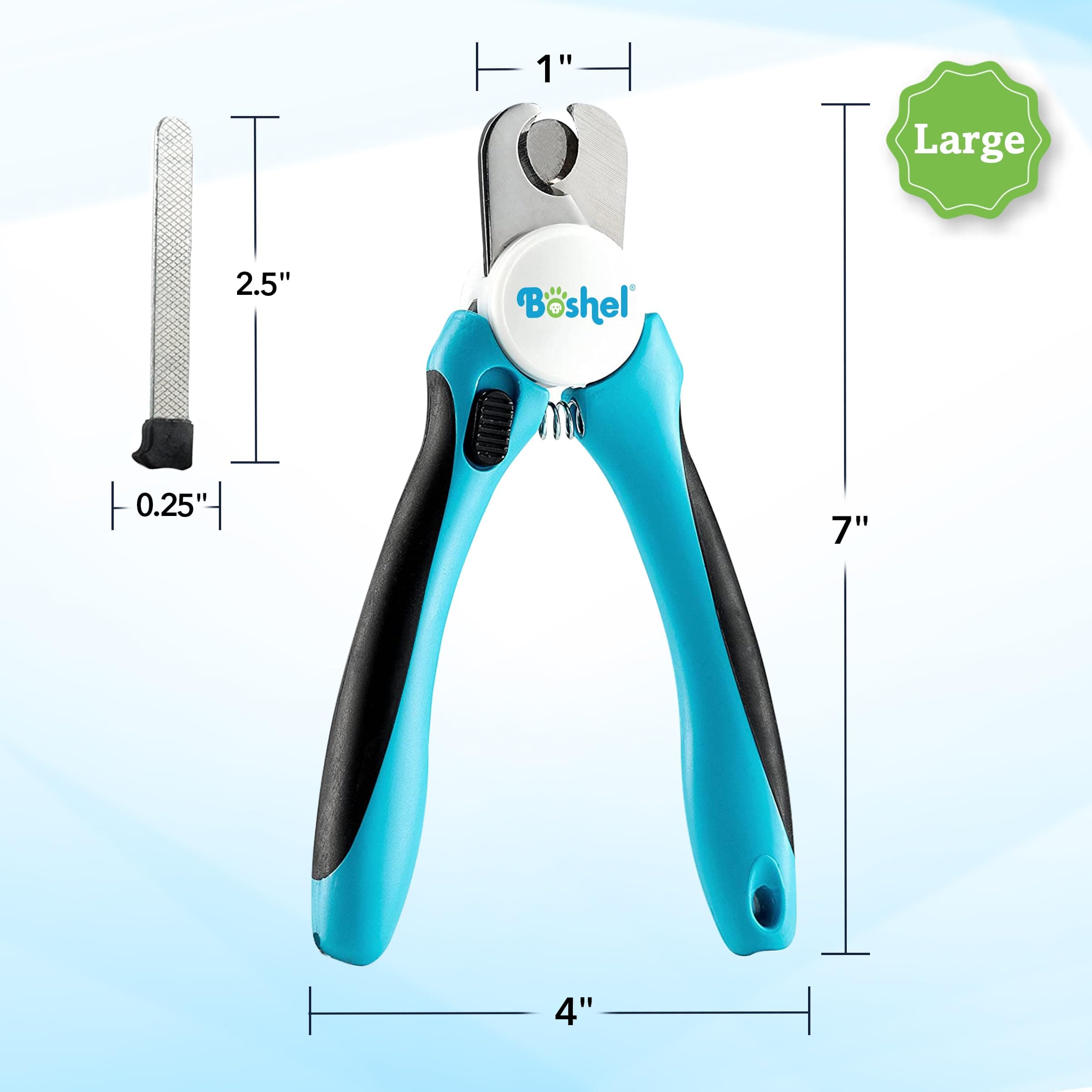 Boshel Large Dog Nail Clippers with Safety Guard to Avoid Over-Cutting Nails and Free Nail File, Razor Sharp Blades, Professional at Home Grooming - image 2