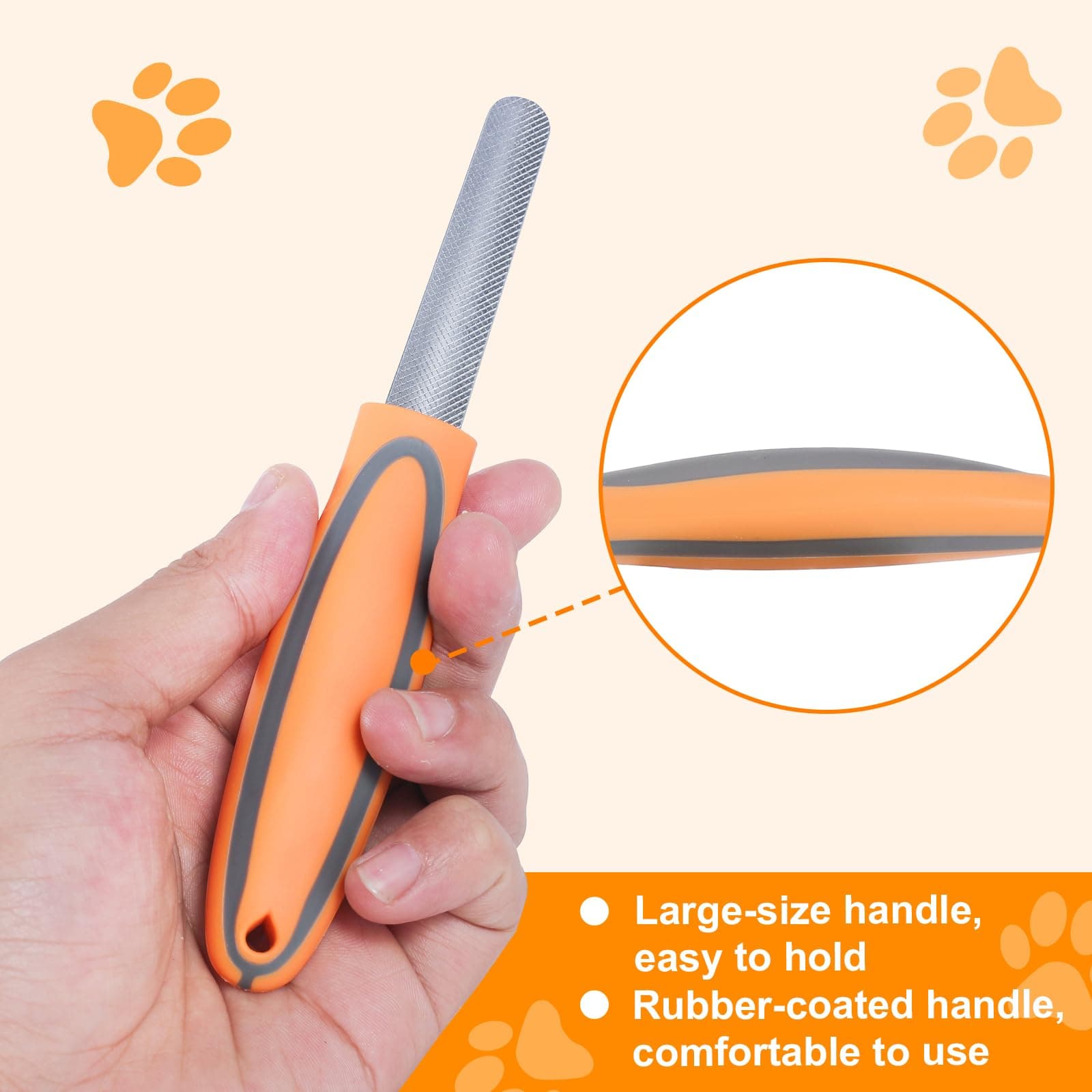 Dog Nail File, Pet Nail Filer for Smooth and Shape All Toenail Types, Polish Off Rough Edges, Remove Burs for Outdoor & Indoor Dog, Cat, Puppy, Kitten, Bird, Durable Metal Nail Grooming Tool - image 3