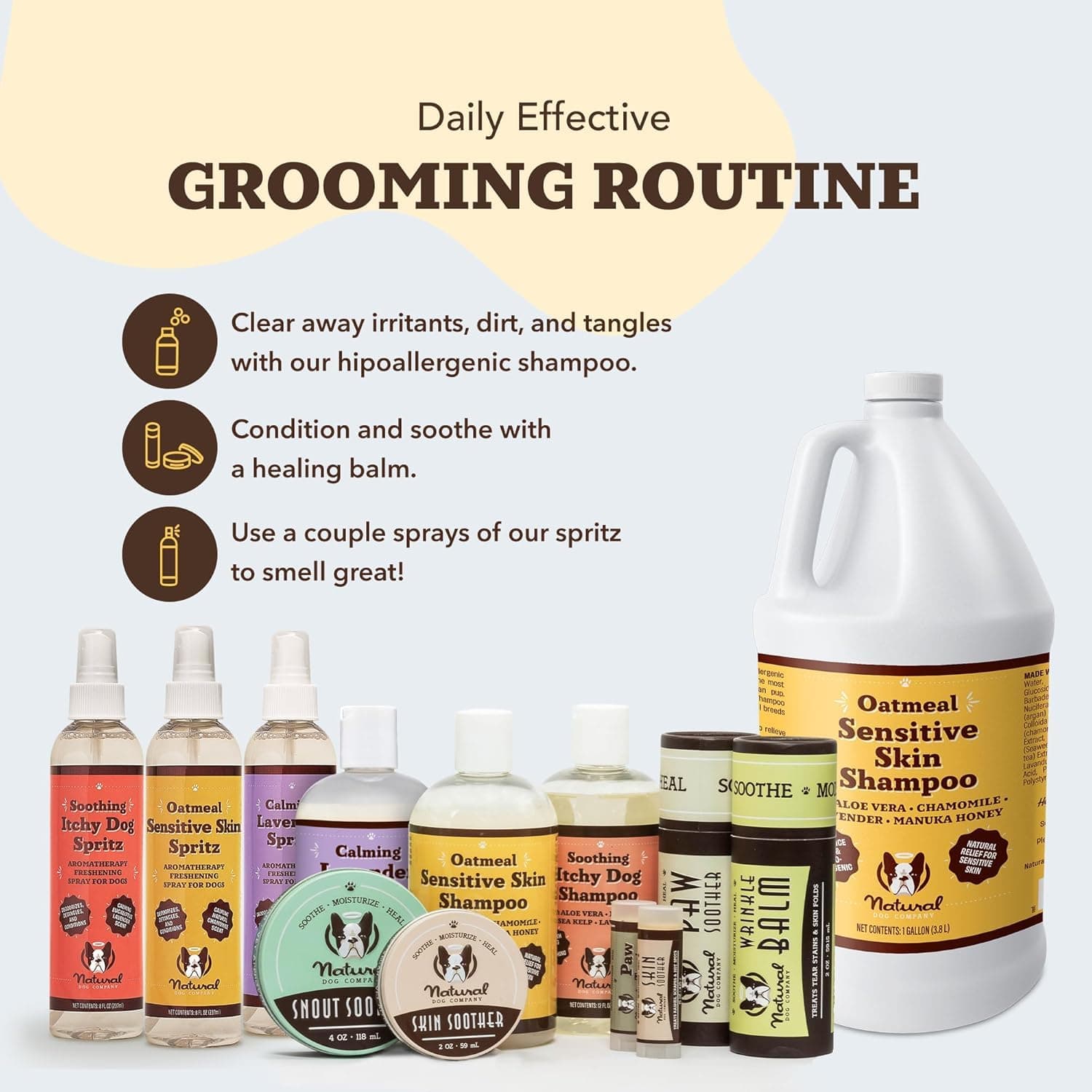 Natural Dog Company Oatmeal Shampoo for Dogs with Sensitive Skin, Ideal Anti Itch Dog Shampoo and Puppy Shampoo Oatmeal Itch Relief Dog Hypoallergenic Pet Shampoo, Deodorizing and Organic 12 oz - image 7