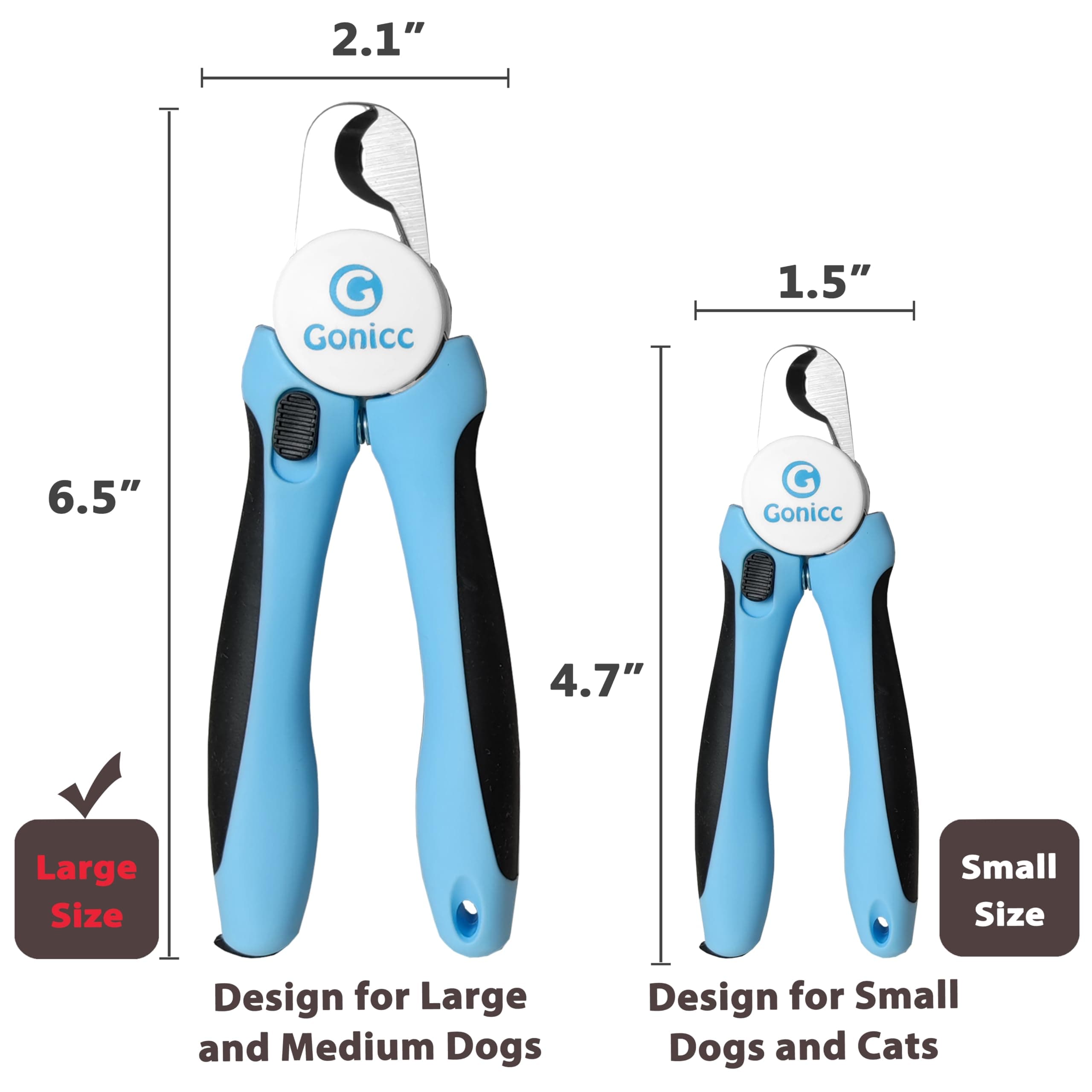 gonicc Dog & Cat Pets Nail Clippers and Trimmers - with Safety Guard to Avoid Overcutting, Free Nail File, Razor Sharp Blade - Professional Grooming Tool for Pets - image 4