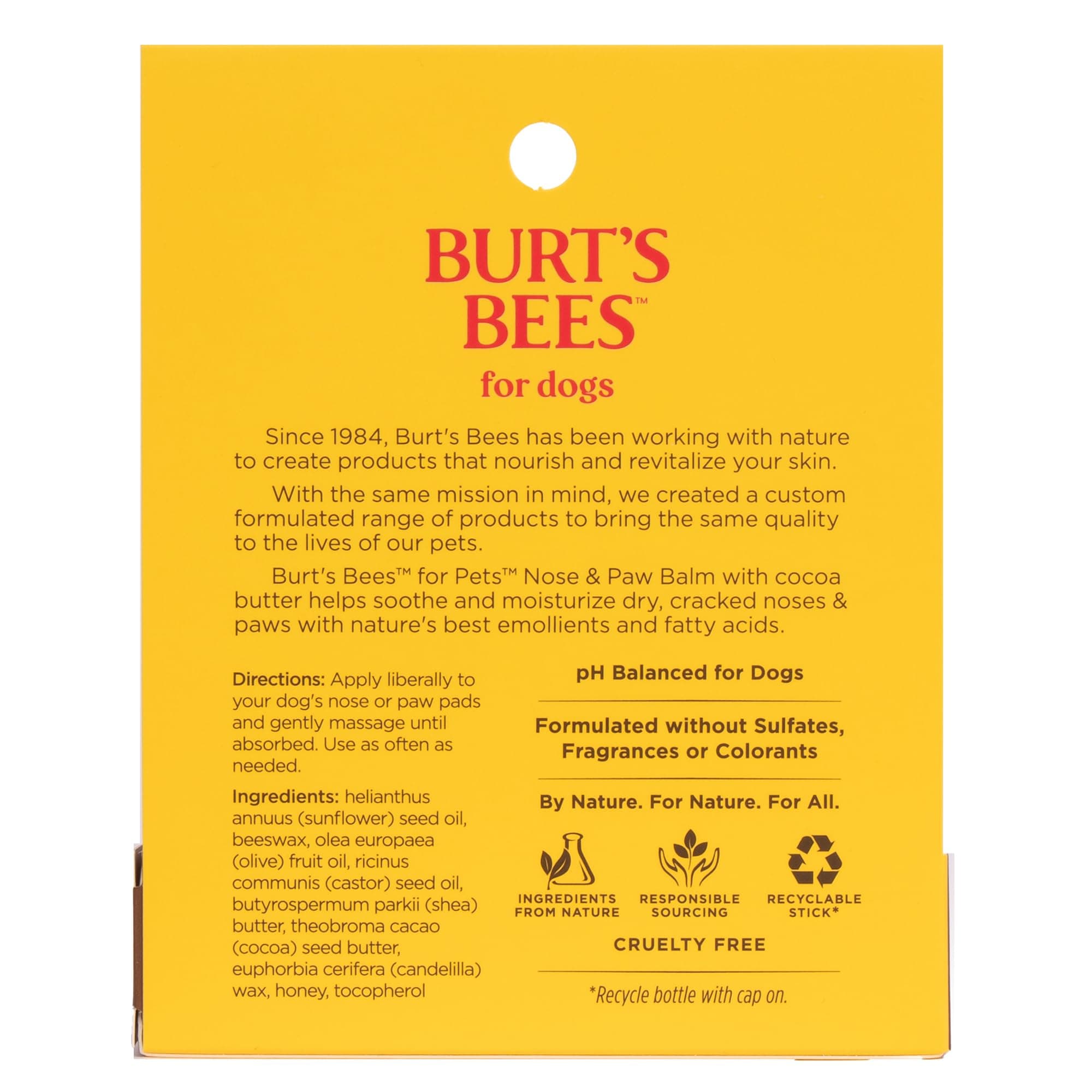 Burt's Bees for Pets Nose and Paw Balm with Beeswax and Cocoa Butter,100% Natural Origin Formulas, Dog Paw Pad Balm, Paw Moisturizer for Dogs, Dog Nose Balm - image 3