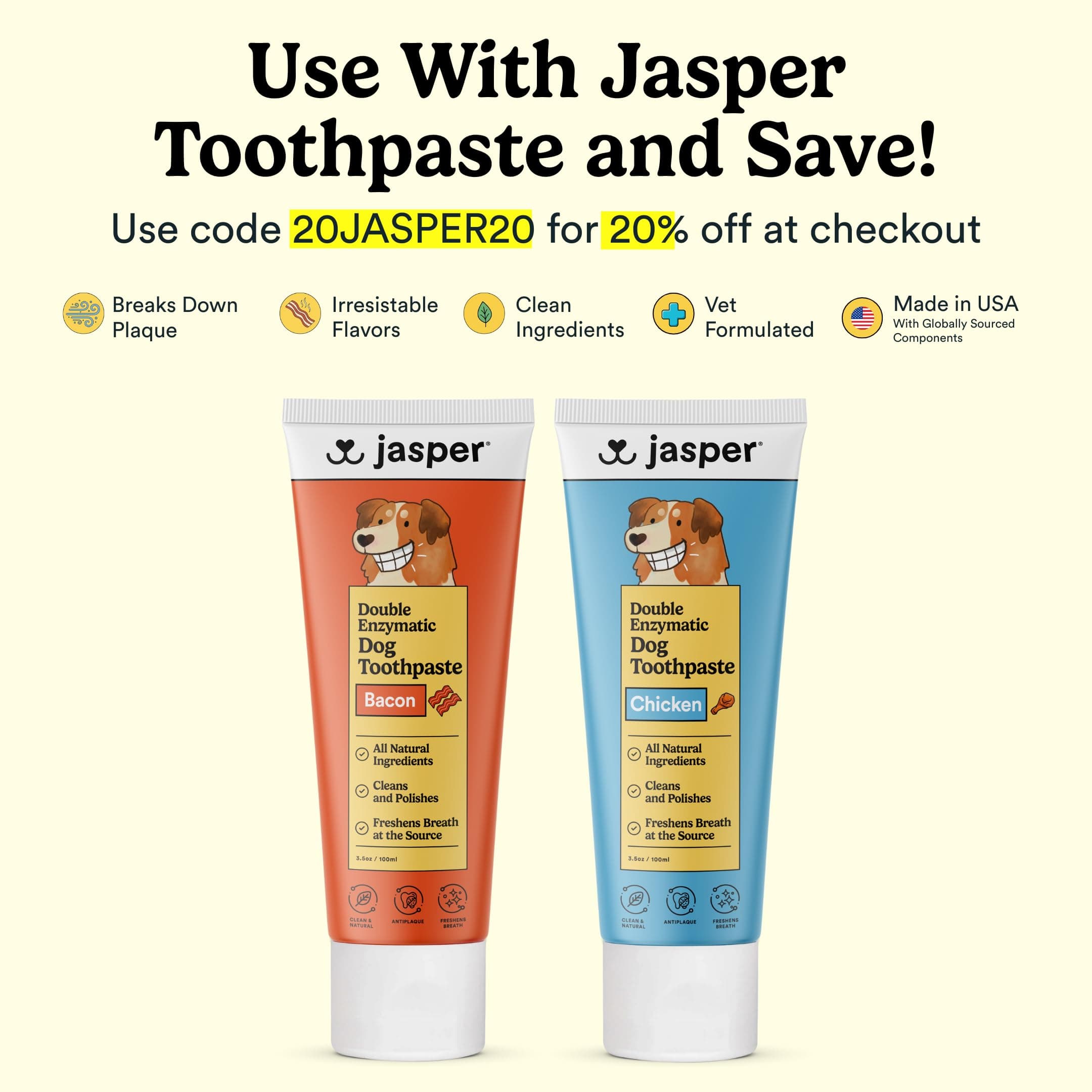 Jasper Dog Toothbrush, 360 Dog Tooth Brushing Kit, Finger Toothbrush, Cat Tooth Brush, Teeth Cleaning, Pet Tooth Brush for Small & Large Pets, Pet Toothpaste Not Included, 2-Pack Blue - image 2