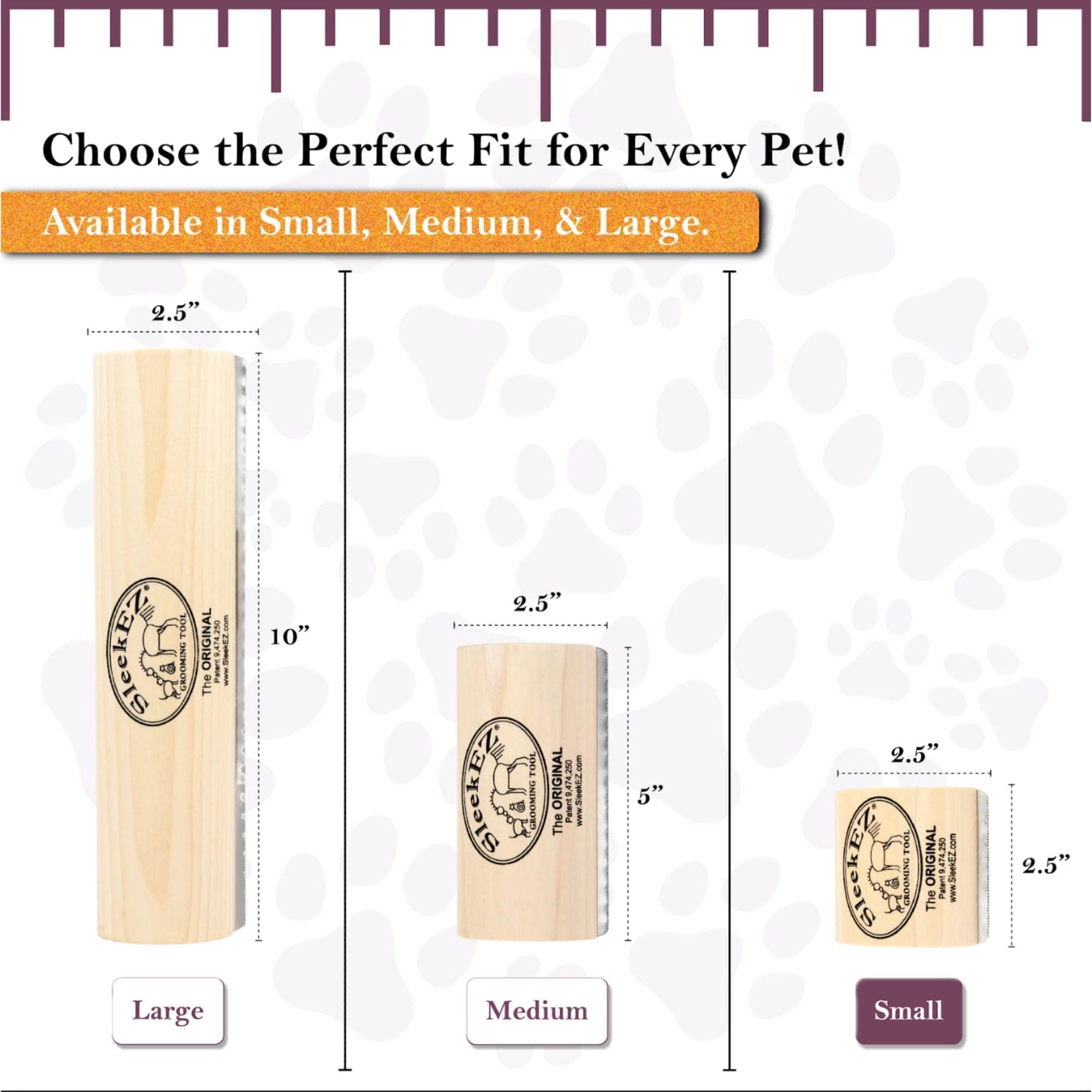 SleekEZ Cat Brush for Shedding & Cat Brushes for Indoor Cats | Pet Brush for Cats | Grooming Tool | Works for Short & Long Haired Pets | Great for All Fur Types | Made in USA | 2.5 inch - image 8