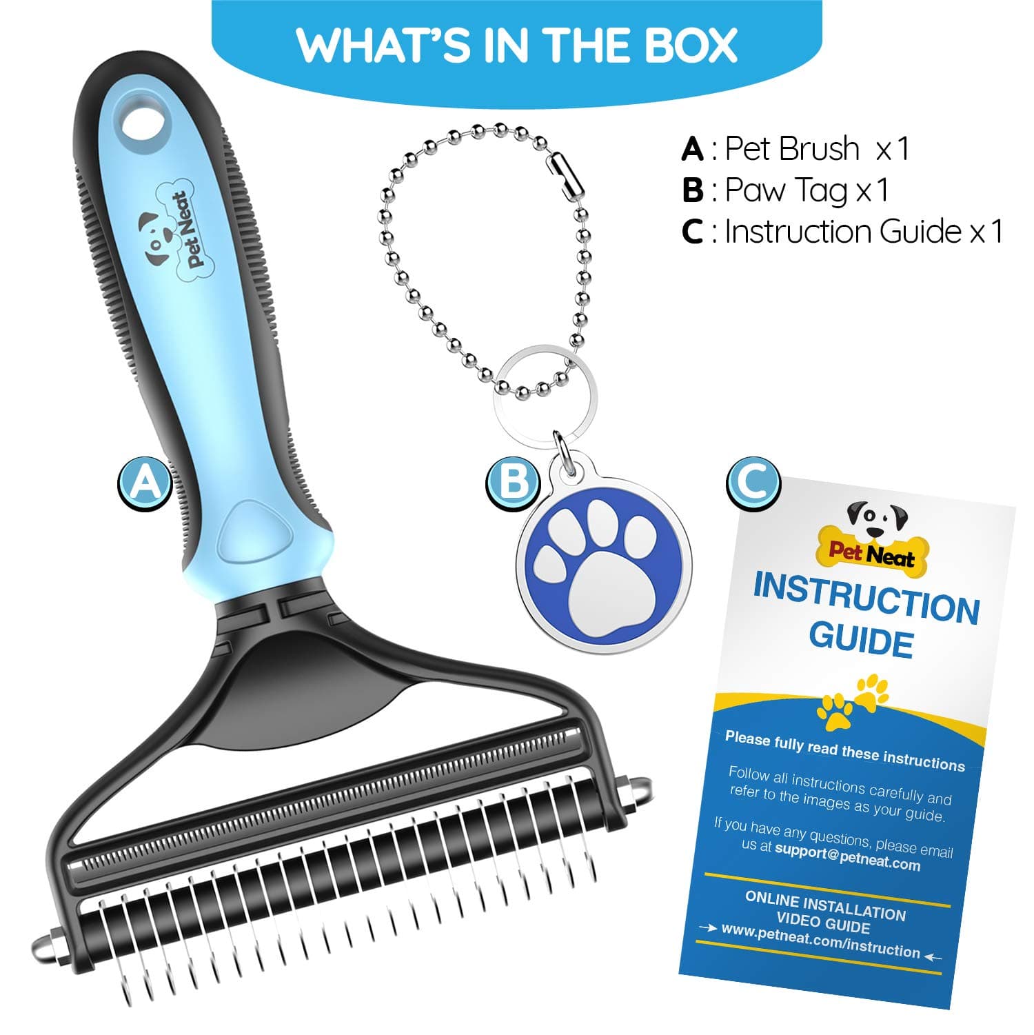 Dog Brush and Cat Brush – 2 Sided Pet Grooming Tool for Deshedding, Mats & Tangles Removing – No More Nasty Shedding and Flying Hair - image 3