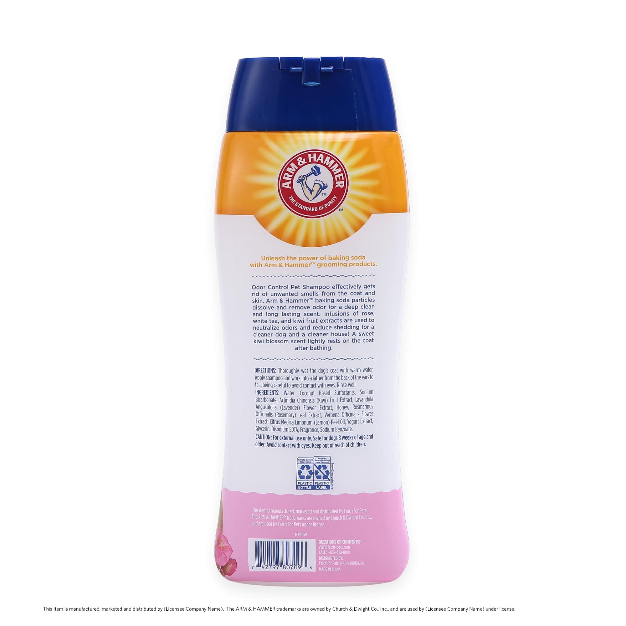 Arm & Hammer Deodorizing Dog Shampoo with Baking Soda for Odor Control, Tearless Moisturizing Formula for Sensitive Skin, Fresh Kiwi Blossom Scent, Safe for Dogs and Puppies, 20 Fl Oz - image 6