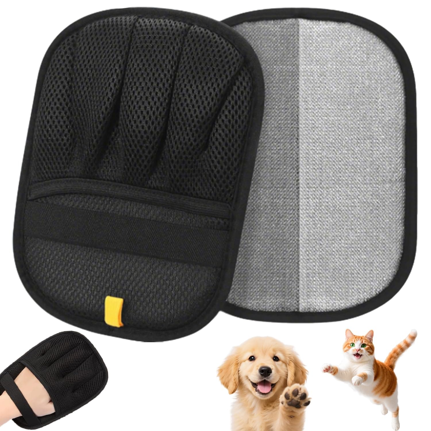 Pet Hair Removal Glove for Cats and Dogs - Electrostatic Pet Hair Remover Glove | Reusable Brush Pet Hair Remover for Couch, Carpet, Car Seat & Laundry