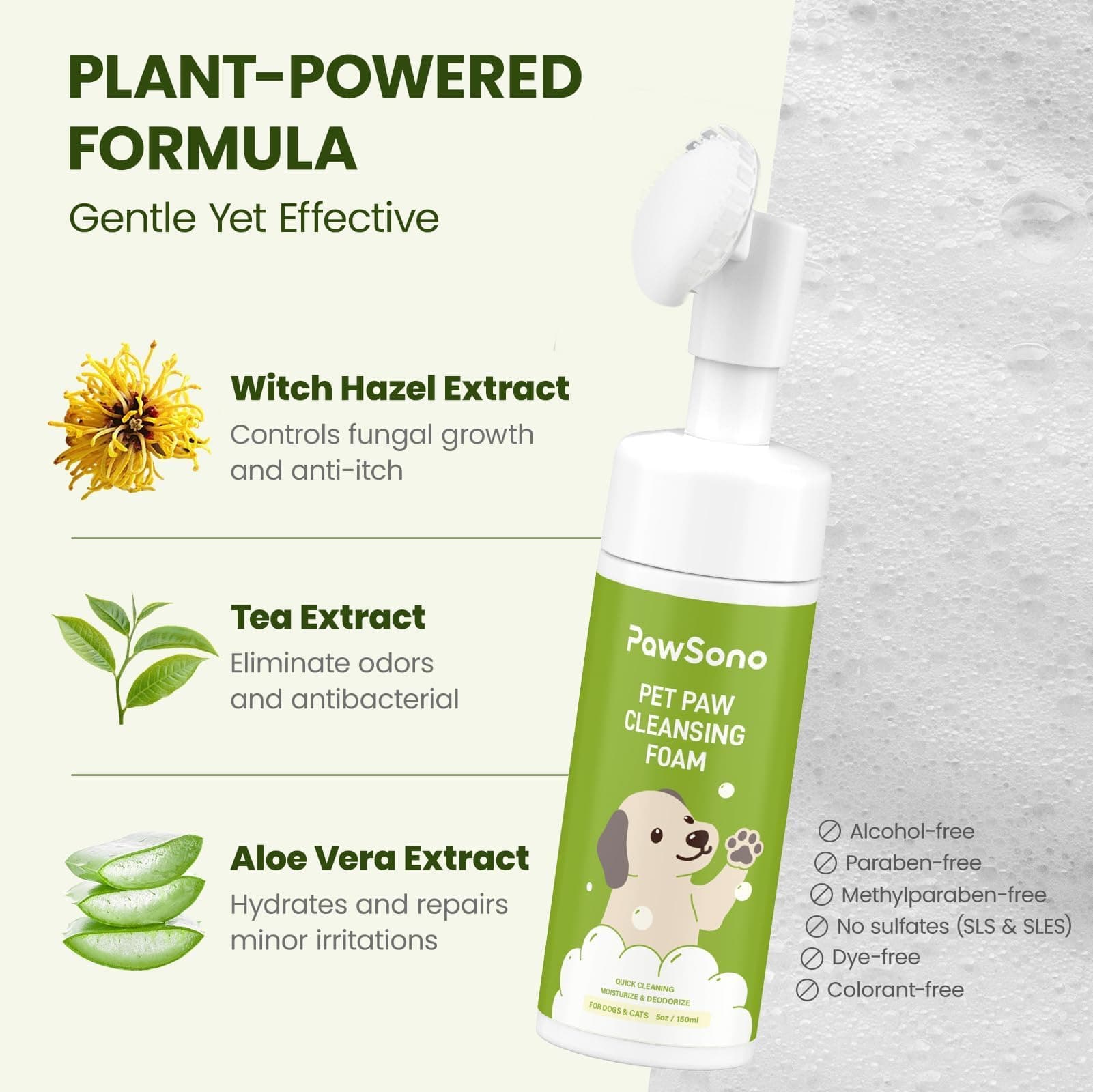 Paw Cleaner for Dogs & Cats, No-Rinse Foaming Pet Foot Washer with Built-in Scrubber Brush for Dirty, Muddy Paws – Suitable for Small, Medium & Large Dogs, Puppies, Kittens (5 fl oz) - image 7