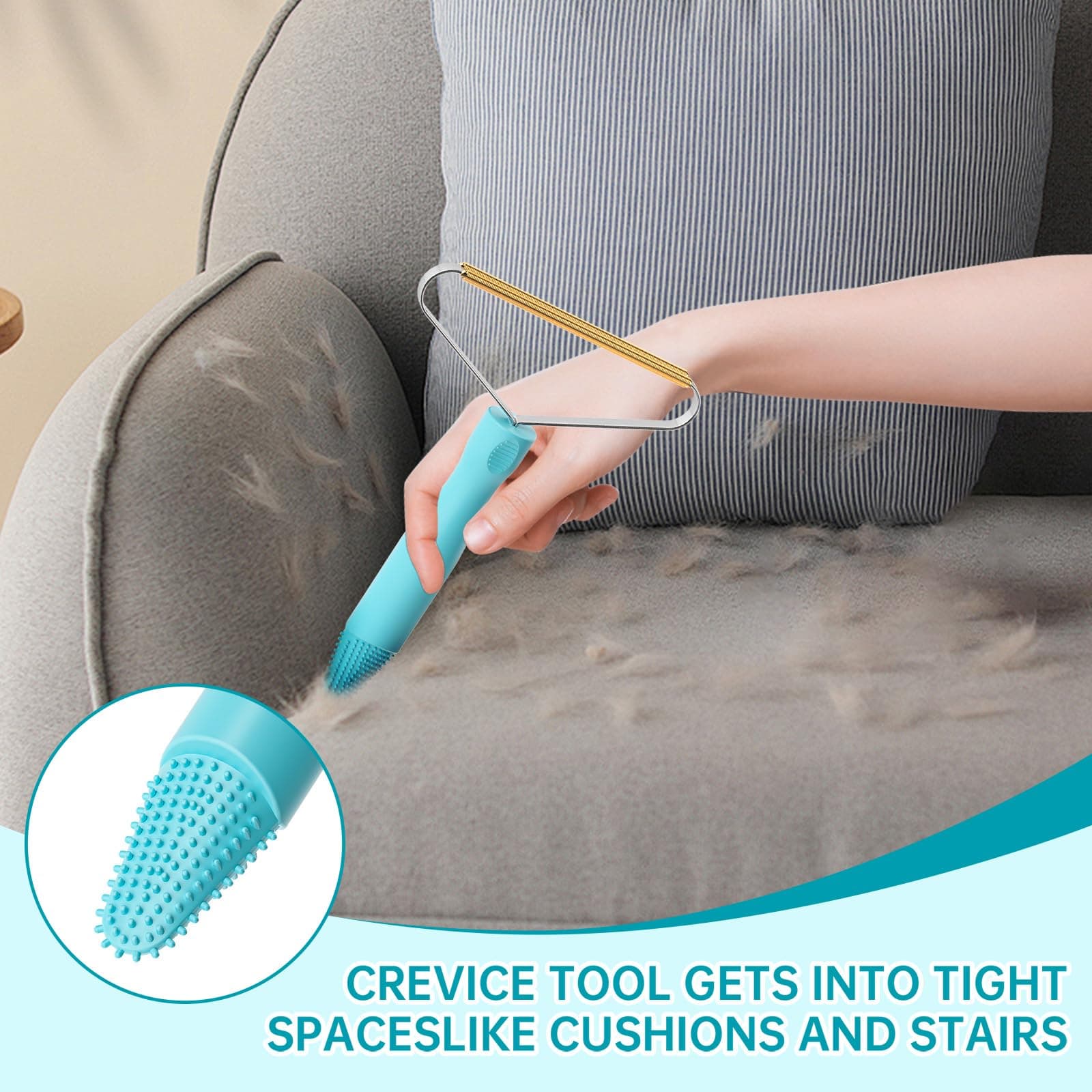 3-Pack Pet Hair Removal Tool,Dog Cat Hair Remover,Lint Shaver Cleaner Pro,Fur Removal Tool,Portable Carpet Scraper,Carpet Rake,Pet Hair Brush for Carpet,Clothes,Car Mats,Couch,Pet Bed,Furniture - image 2