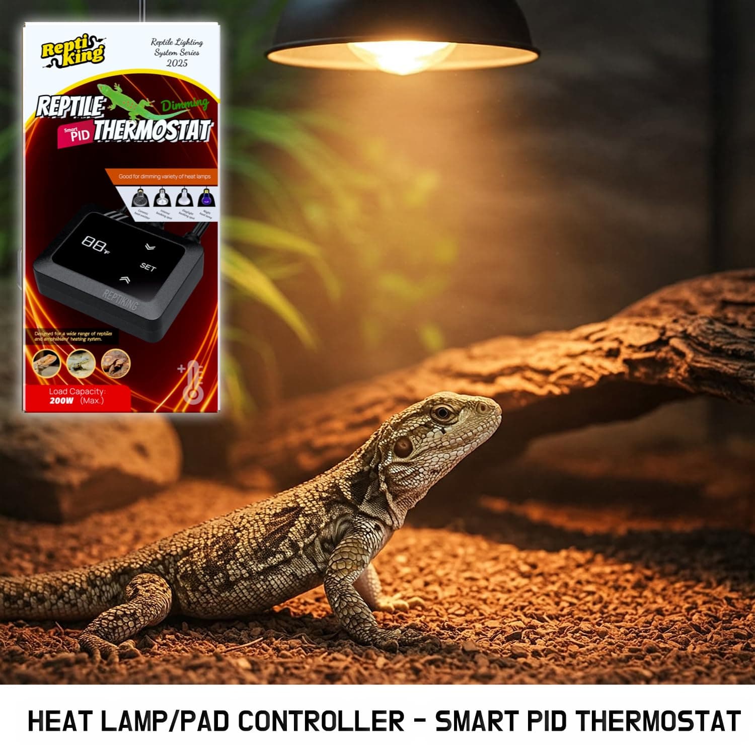 Reptile Dimming Thermostat, Heat Lamp Temperature Controller, Reptile Terrarium PID Digital Thermostat, Heating Controller for Basking Spot Heat Bulbs and Ceramic Heat Emitter - image 7