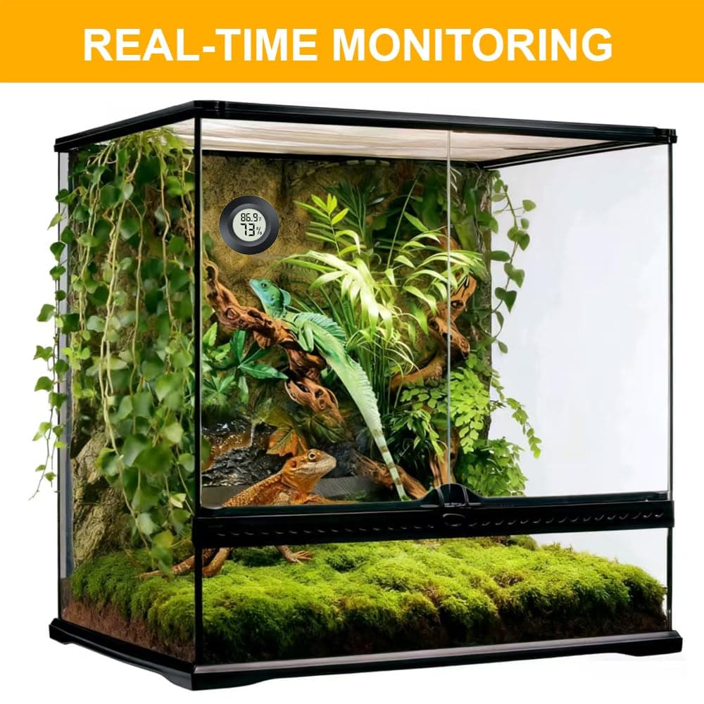 2 Pack Hygrometer Thermometer Digital Humidity Meter Indoor/Outdoor Humidity Monitor Reptile Thermo-Hygrometer for Greenhouse Humidors Terrarium Jars, Fahrenheit (℉) /Celsius(℃) (2) - image 8