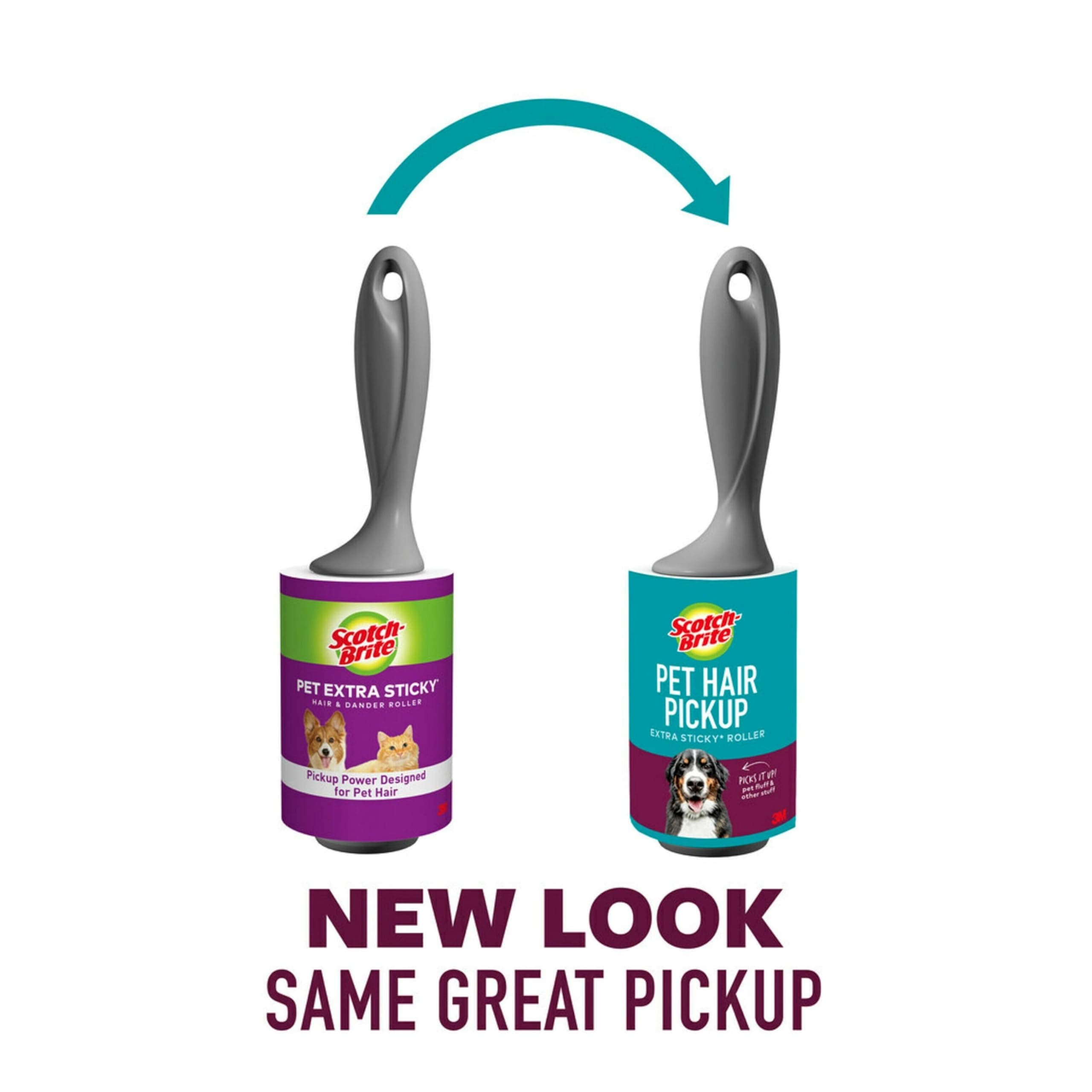 Scotch-Brite Pet Hair Pickup Extra Sticky Lint Roller, Designed for Removing Fur + Fluff on Couches, Clothes, Dog and Cat Beds, & More, 1 Pack, 95 Easy-Tear Adhesive Sheets Total - image 2