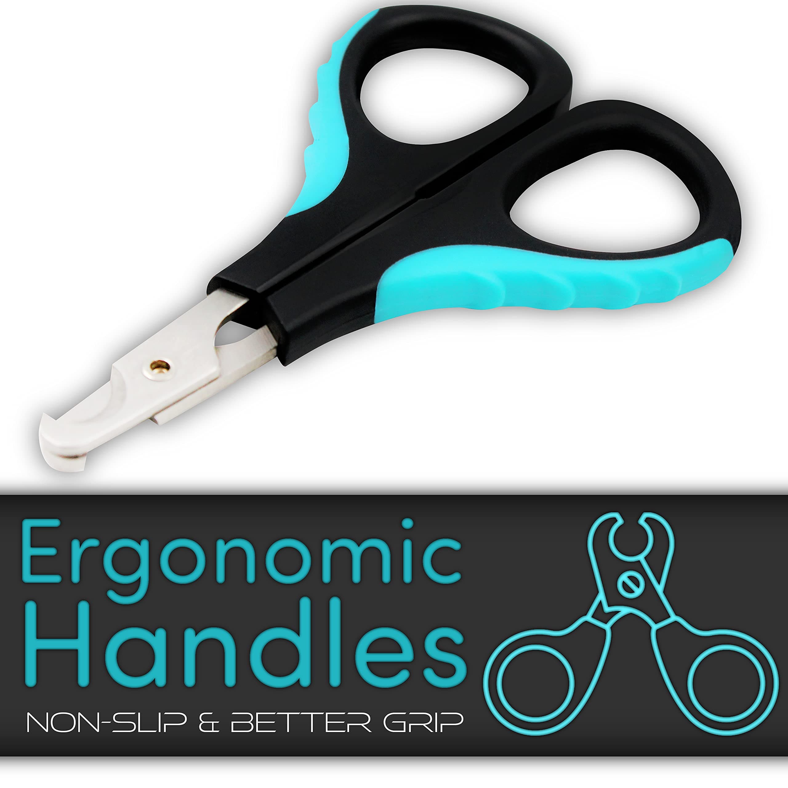 Cat Nail Clipper by H&H Pets - Professional Sharp Stainless Steel Claw Clipper Trimmer with Sturdy Non Slip Handles - for Small Animal & Cats Nail Cutter - image 4