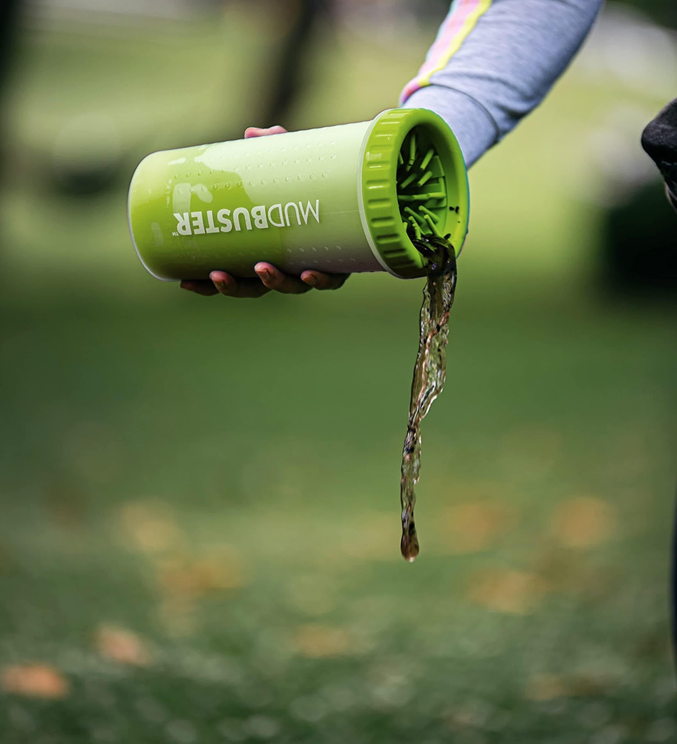 Dexas MudBuster Portable Dog Paw Cleaner, Green Large Paw Cleaning Solution for Premium Pet Supplies - image 5