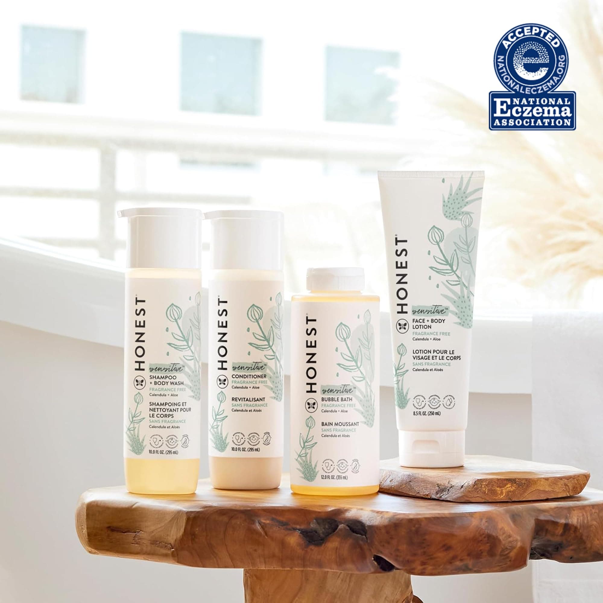 The Honest Company 2-in-1 Cleansing Shampoo and Body Wash for Sensitive Skin, Tear-Free, Hypoallergenic with Naturally Derived Ingredients, Fragrance-Free, 10 fl oz - image 3