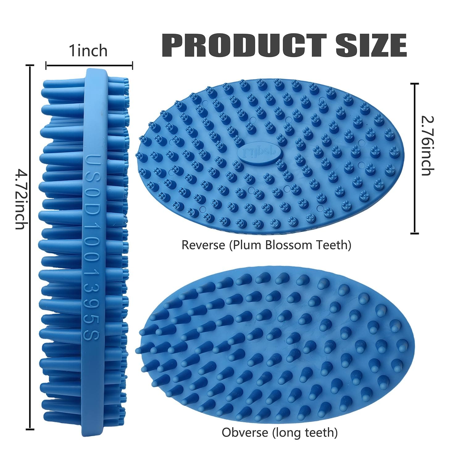 Lilpep Dog Brush - 2-in-1 Double Sided Bath & Massage Brush for Dogs, Pet Shampoo Scrubber, Gentle Hair Cleaning Tool, Soft Rubber Grooming Brush for Short/Long Haired Puppies - image 2